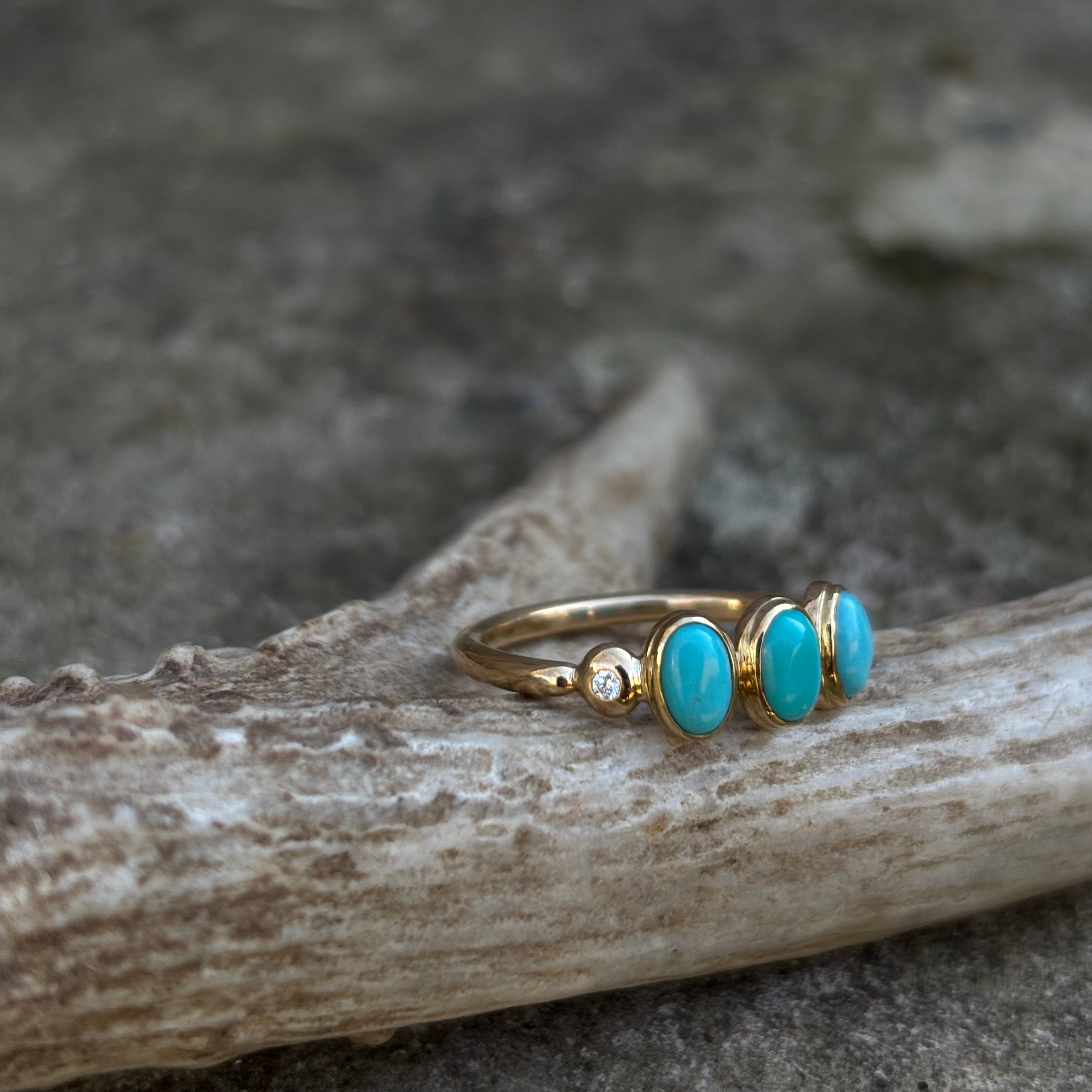 Turquoise & Diamond Ring