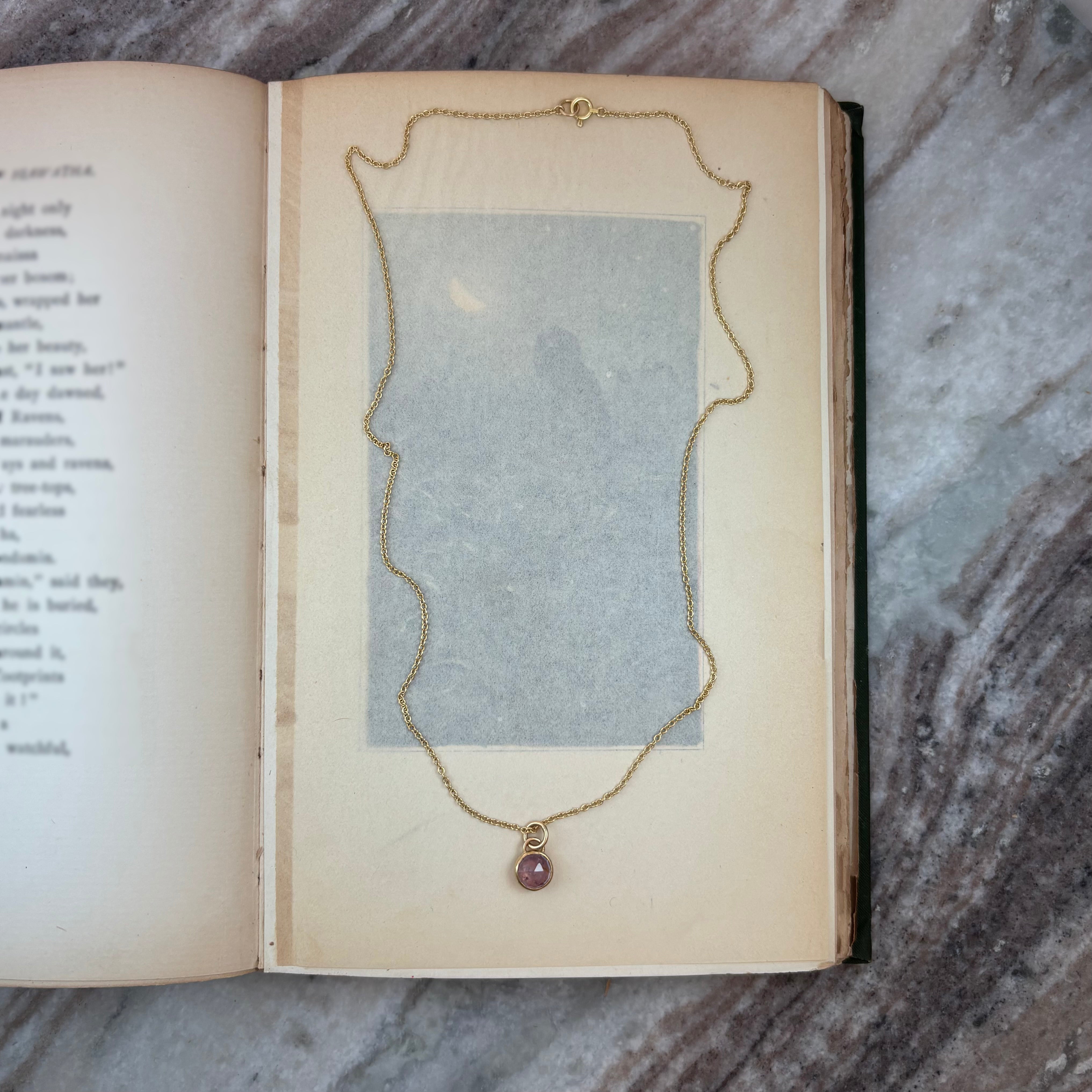 Rosecut Pink Sapphire Pendant