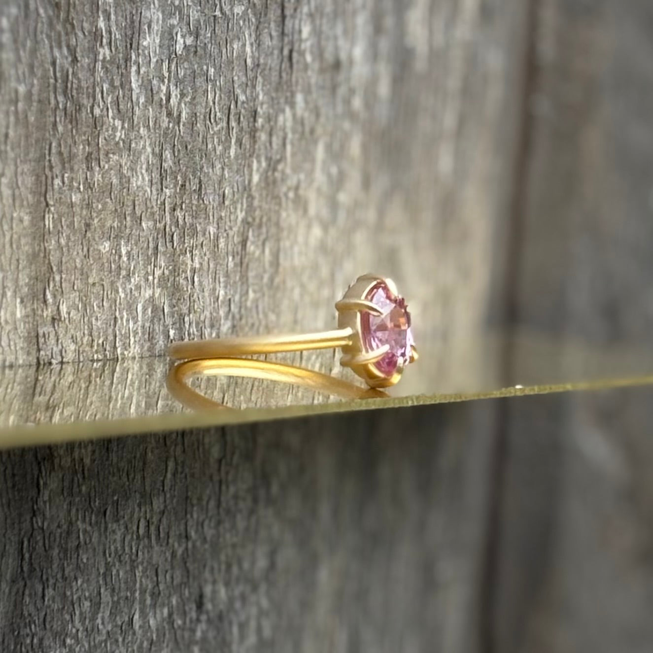 Pink Sapphire Claw Prong Ring