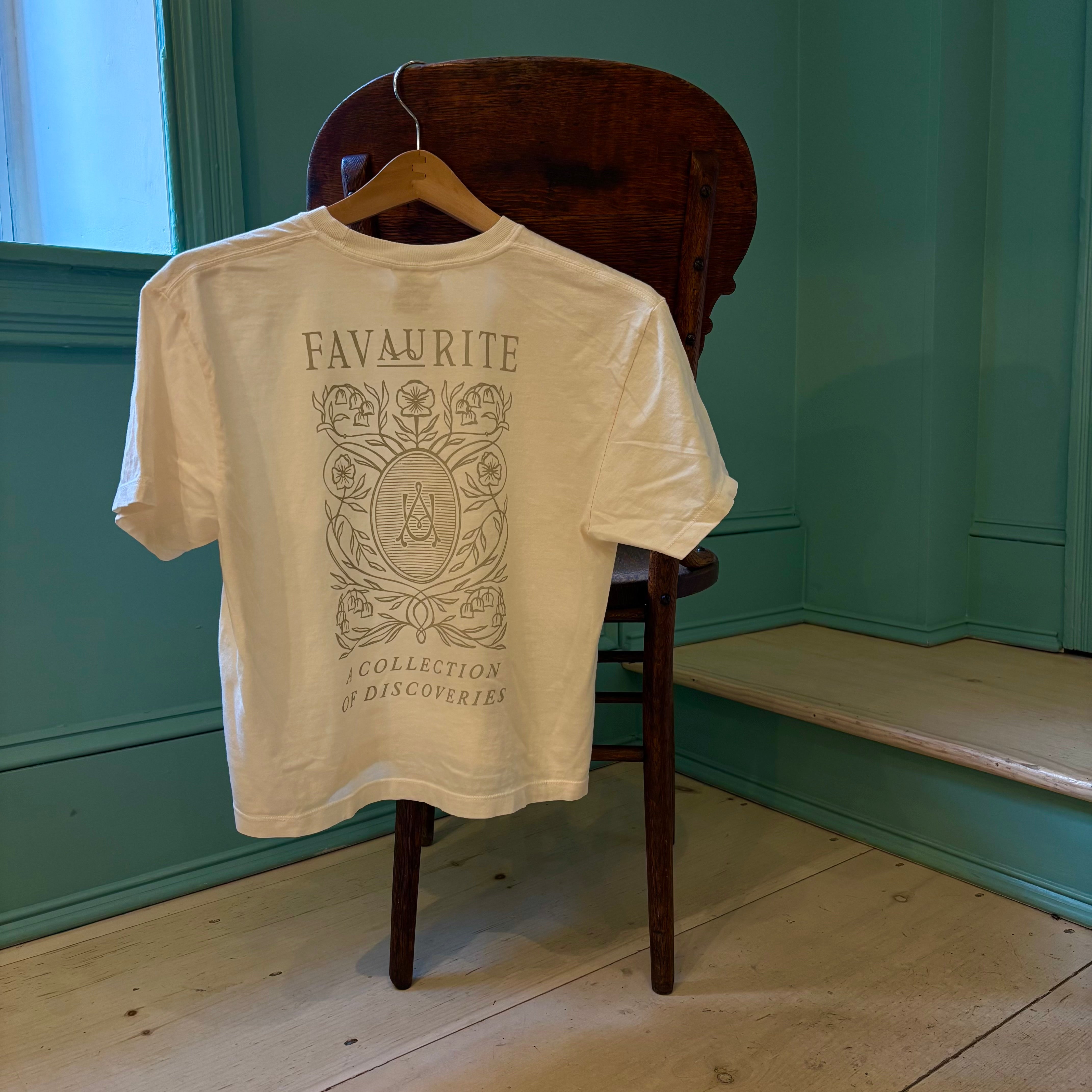 Ivory Boxy Cropped T-Shirt, Sand Logo