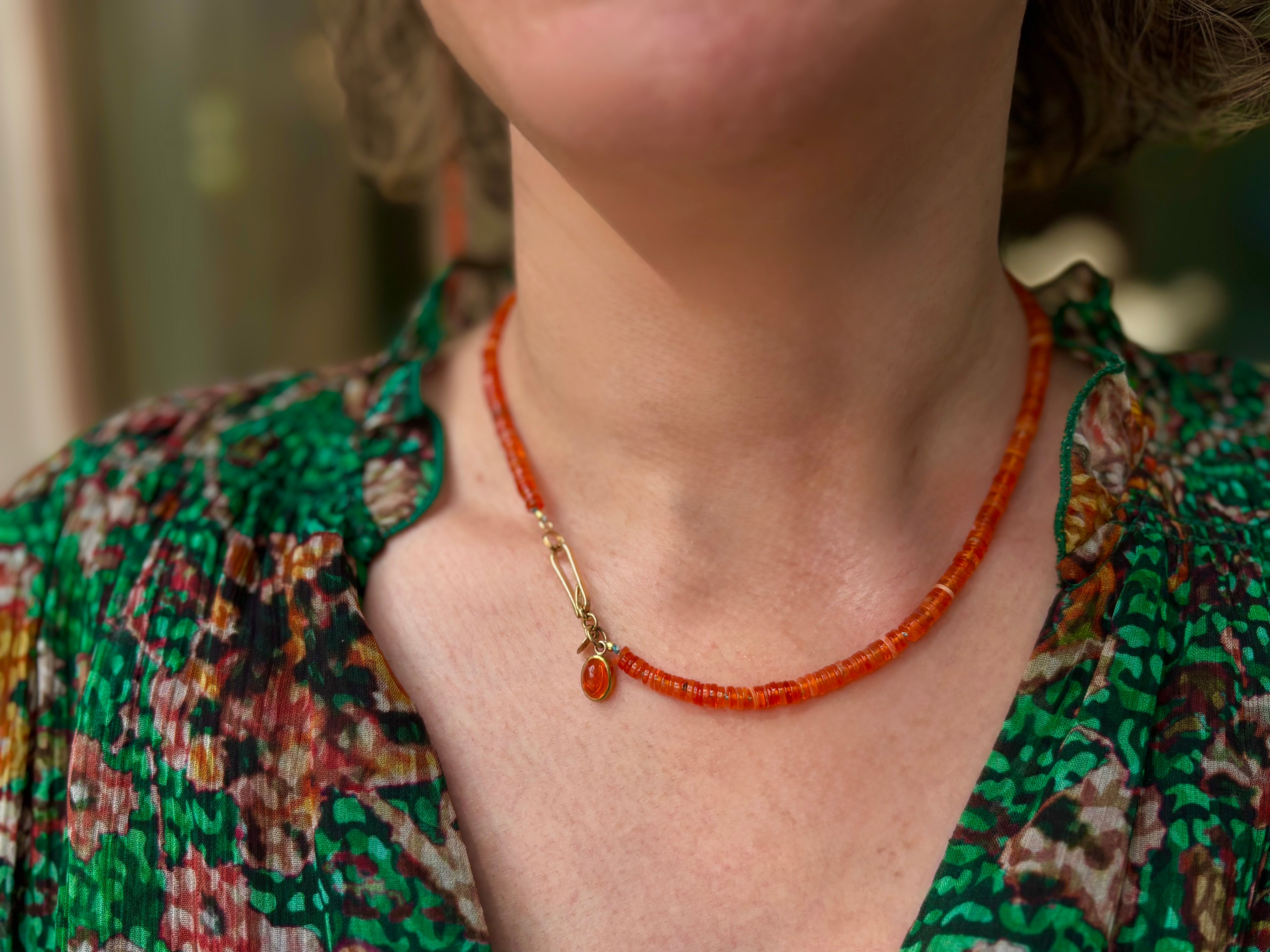 Fire Opal Necklace