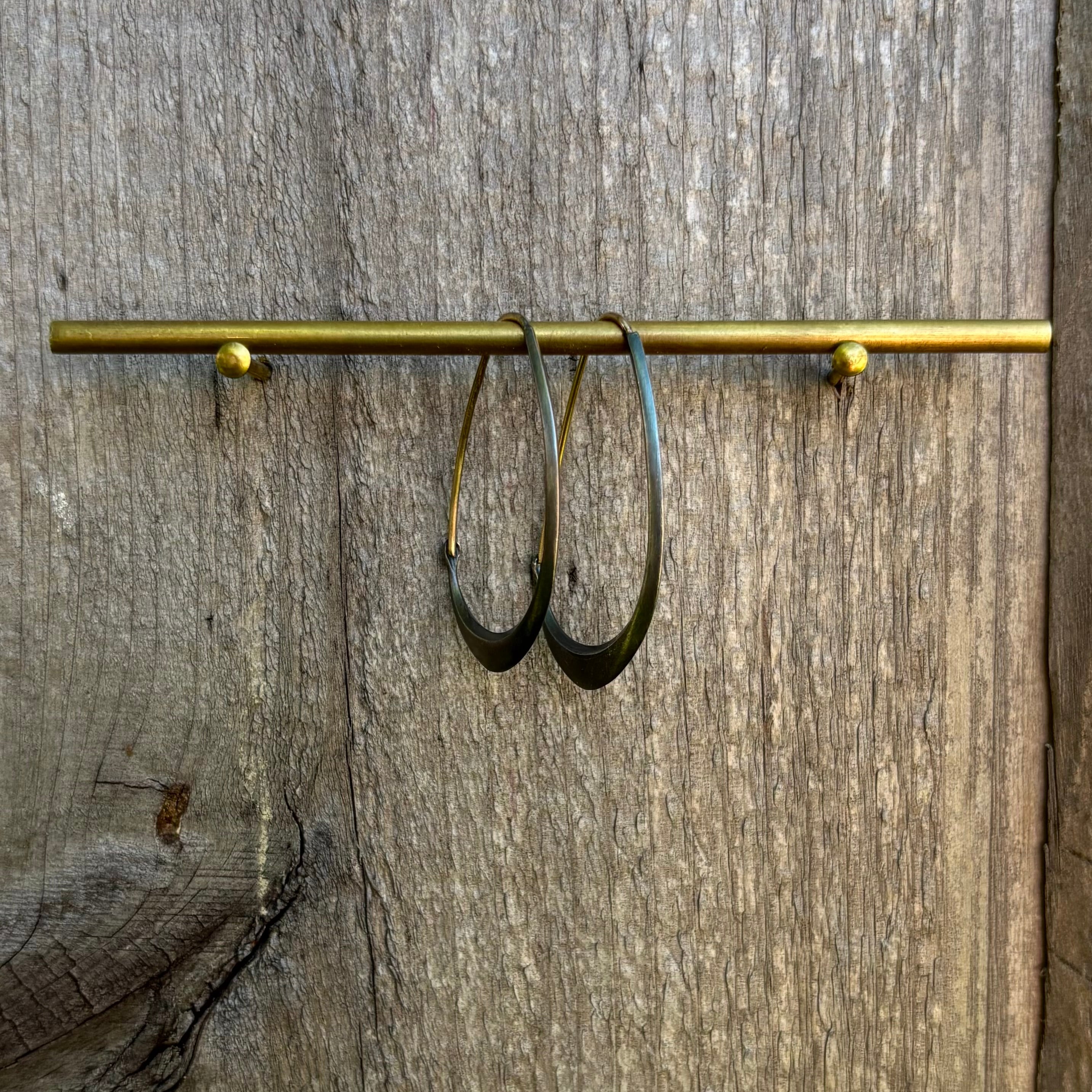 Little Facet Hoops in OXSS + 14K Gold