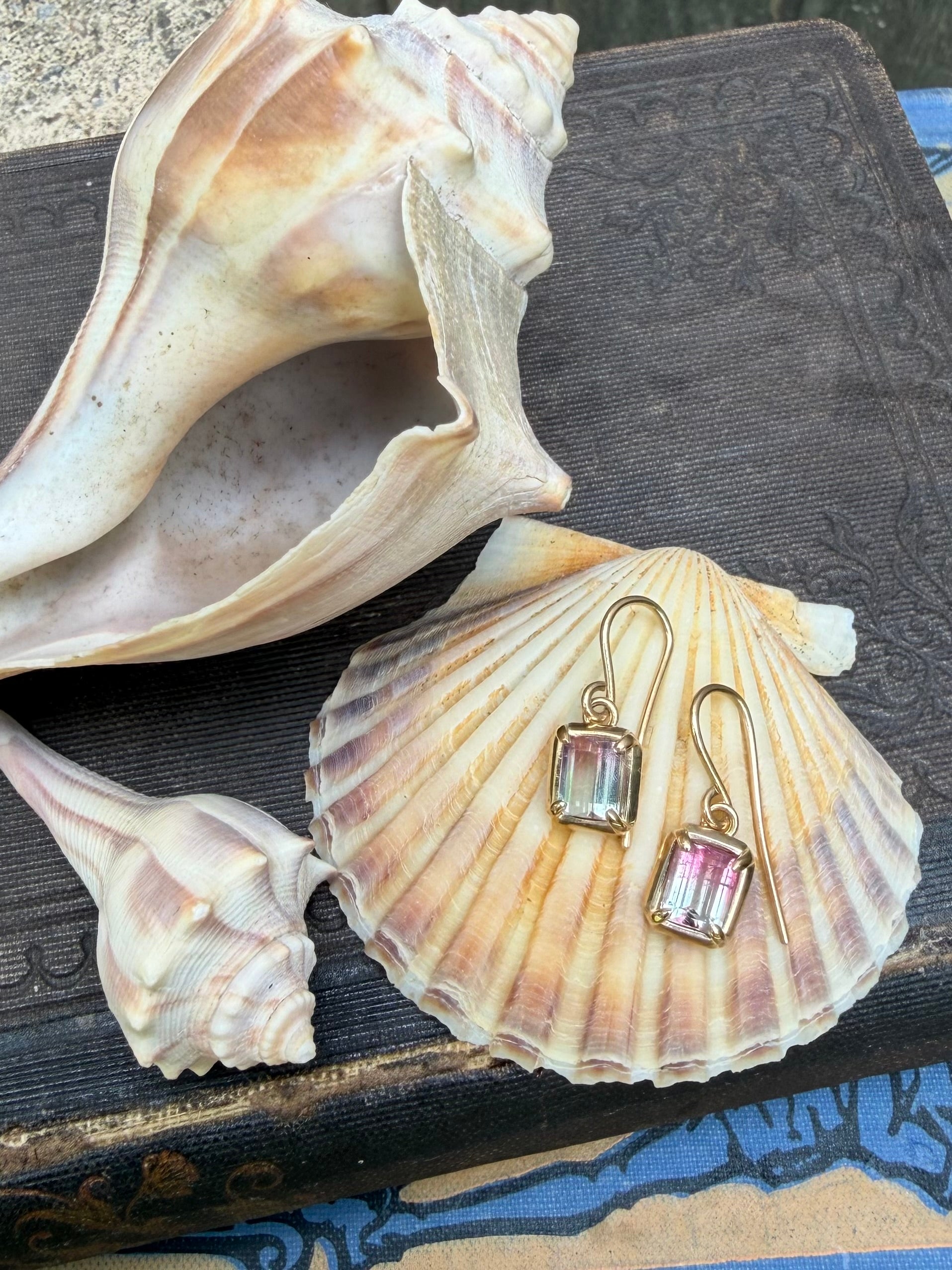 Watermelon Tourmaline Earrings