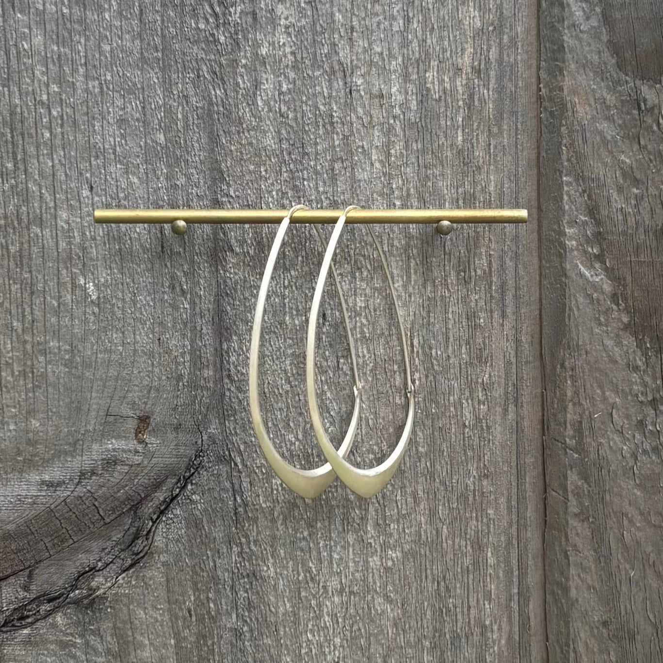 Large Facet Hoops in Bright Sterling Silver