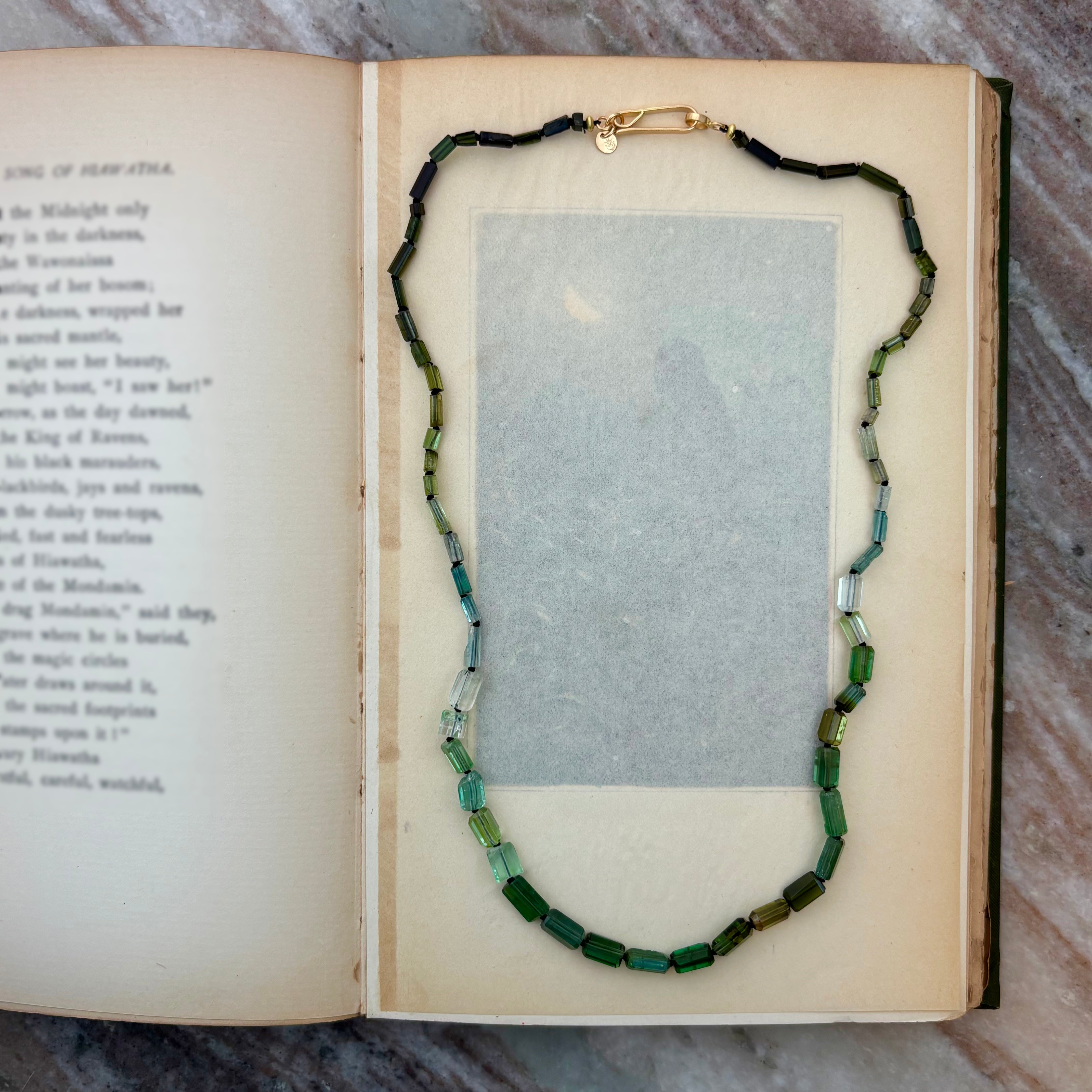 Green Tourmaline Ombré Necklace