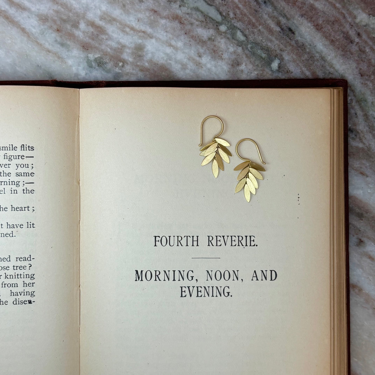 Small Golden Leaf Earrings