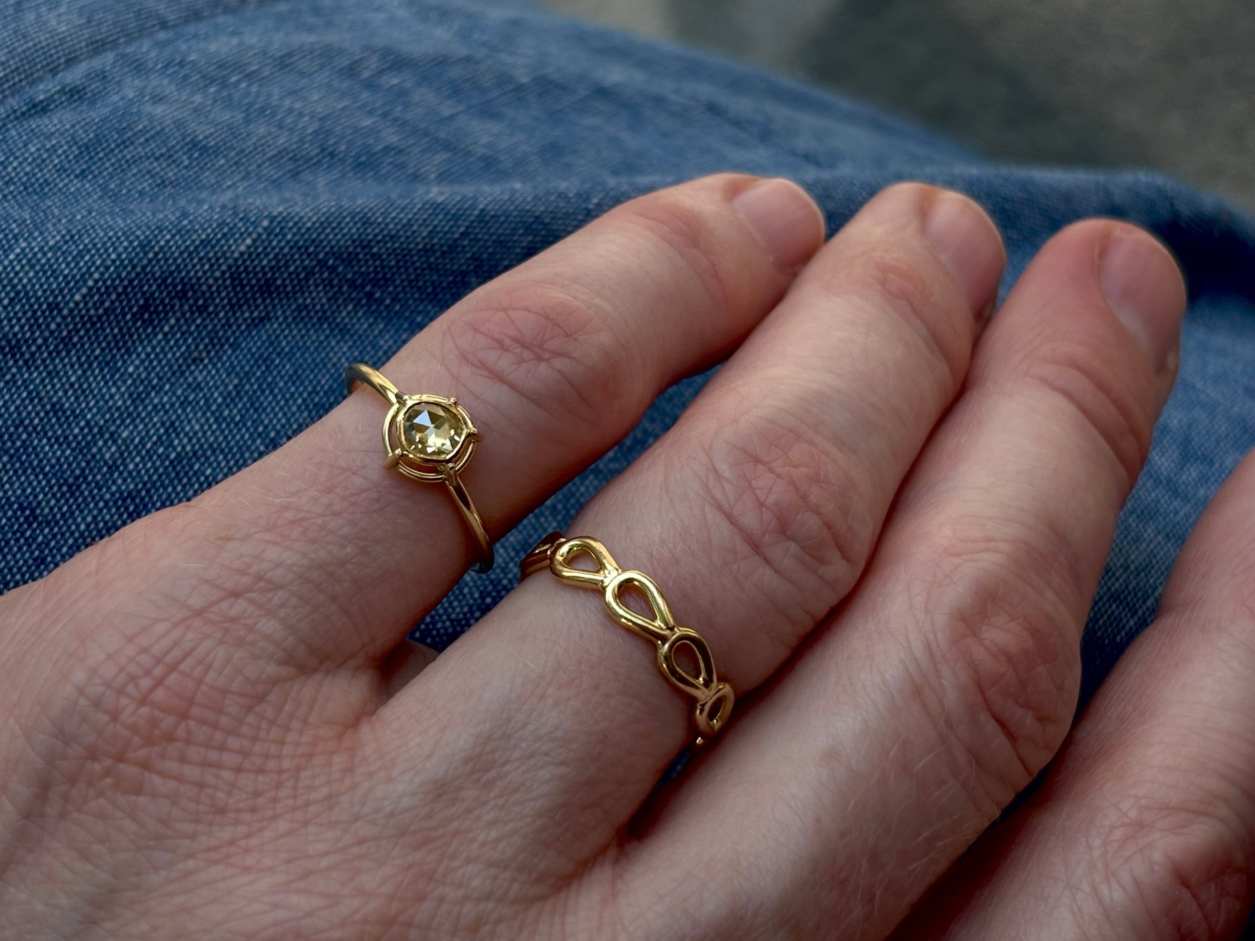 Antique Diamond Ring in 18K & 22K Gold
