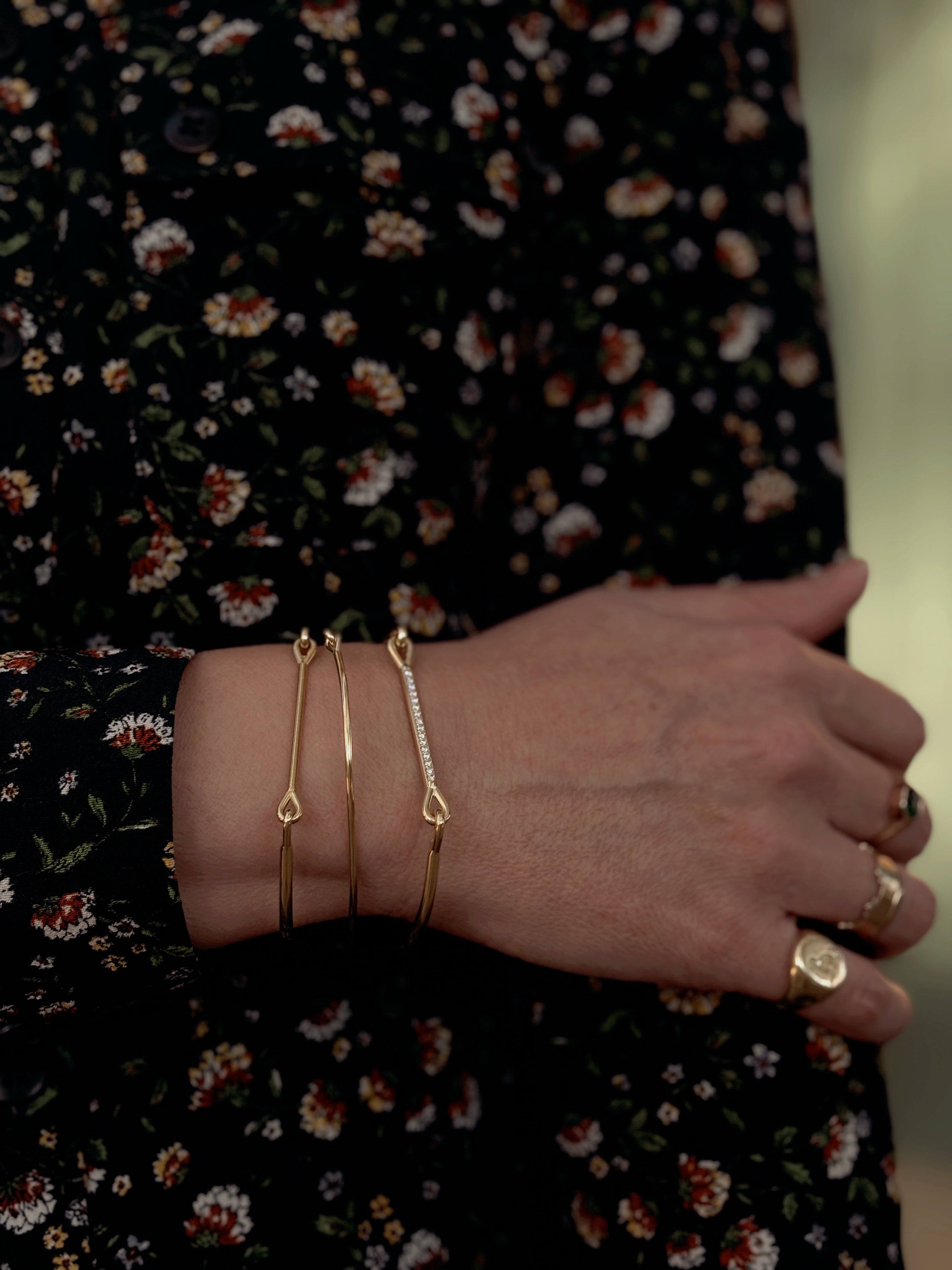 Needle Eye Cuff in 18K Gold, Small