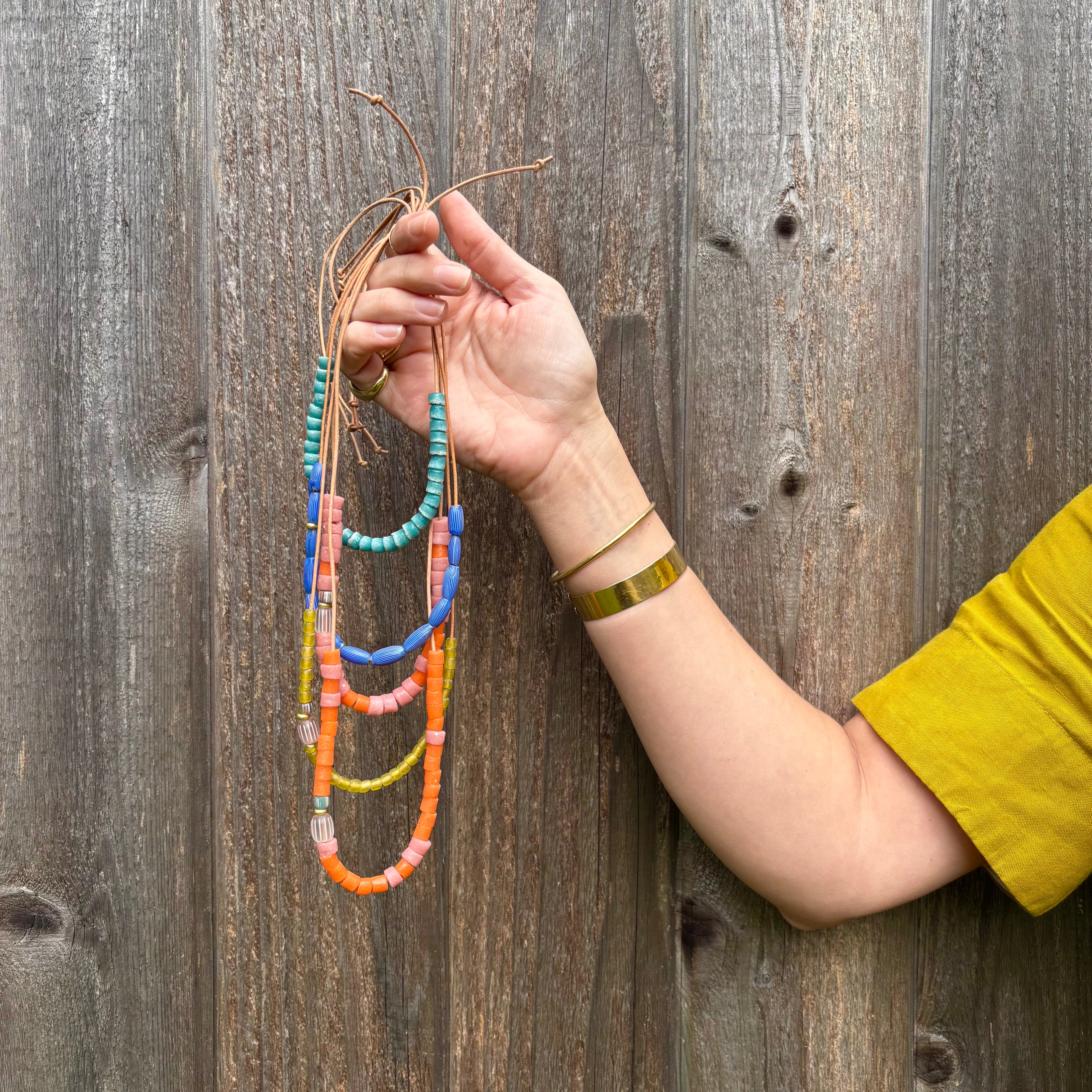 Coastal Slide Necklace in Limoncello
