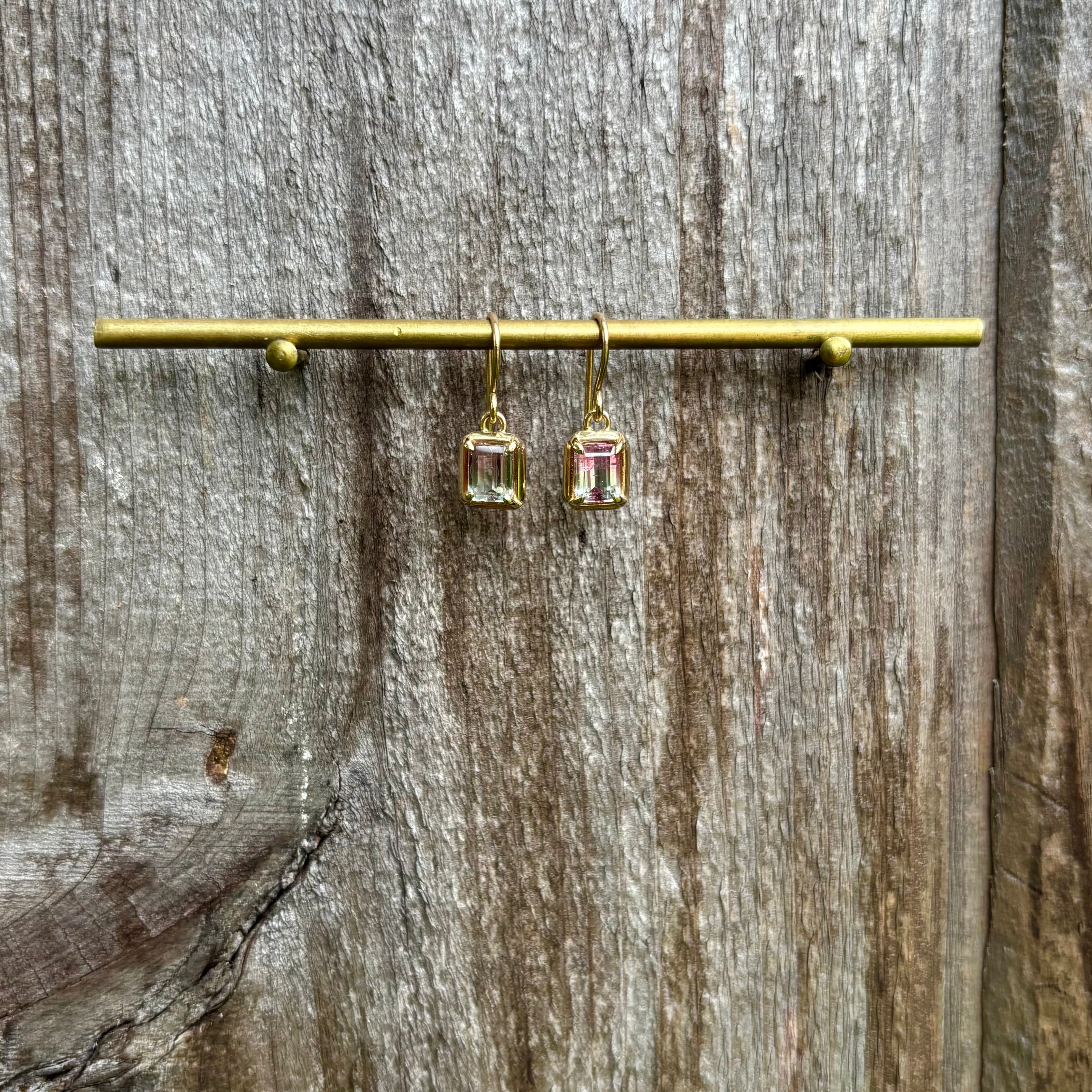 Watermelon Tourmaline Earrings