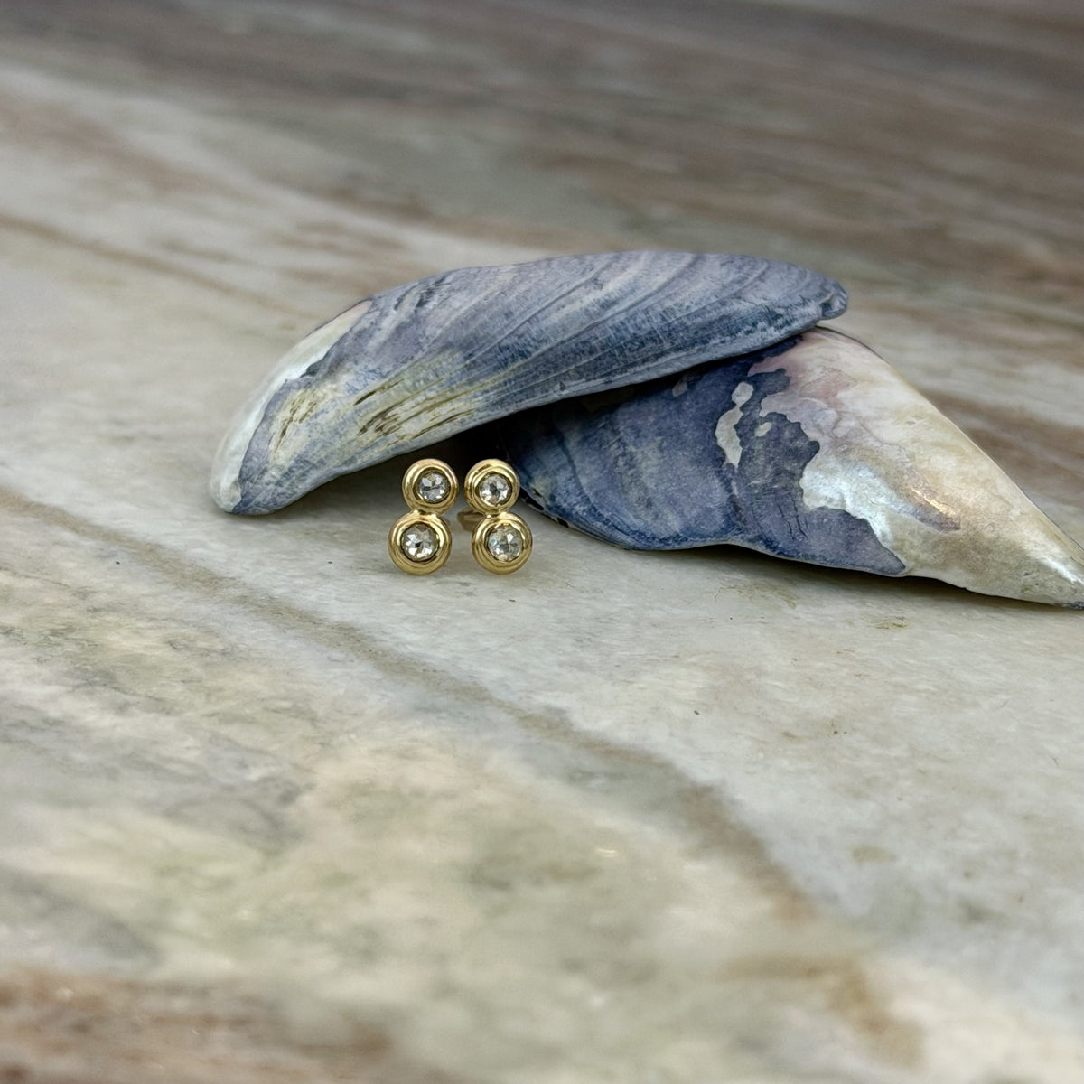 Opaque Diamond Bubble Stud