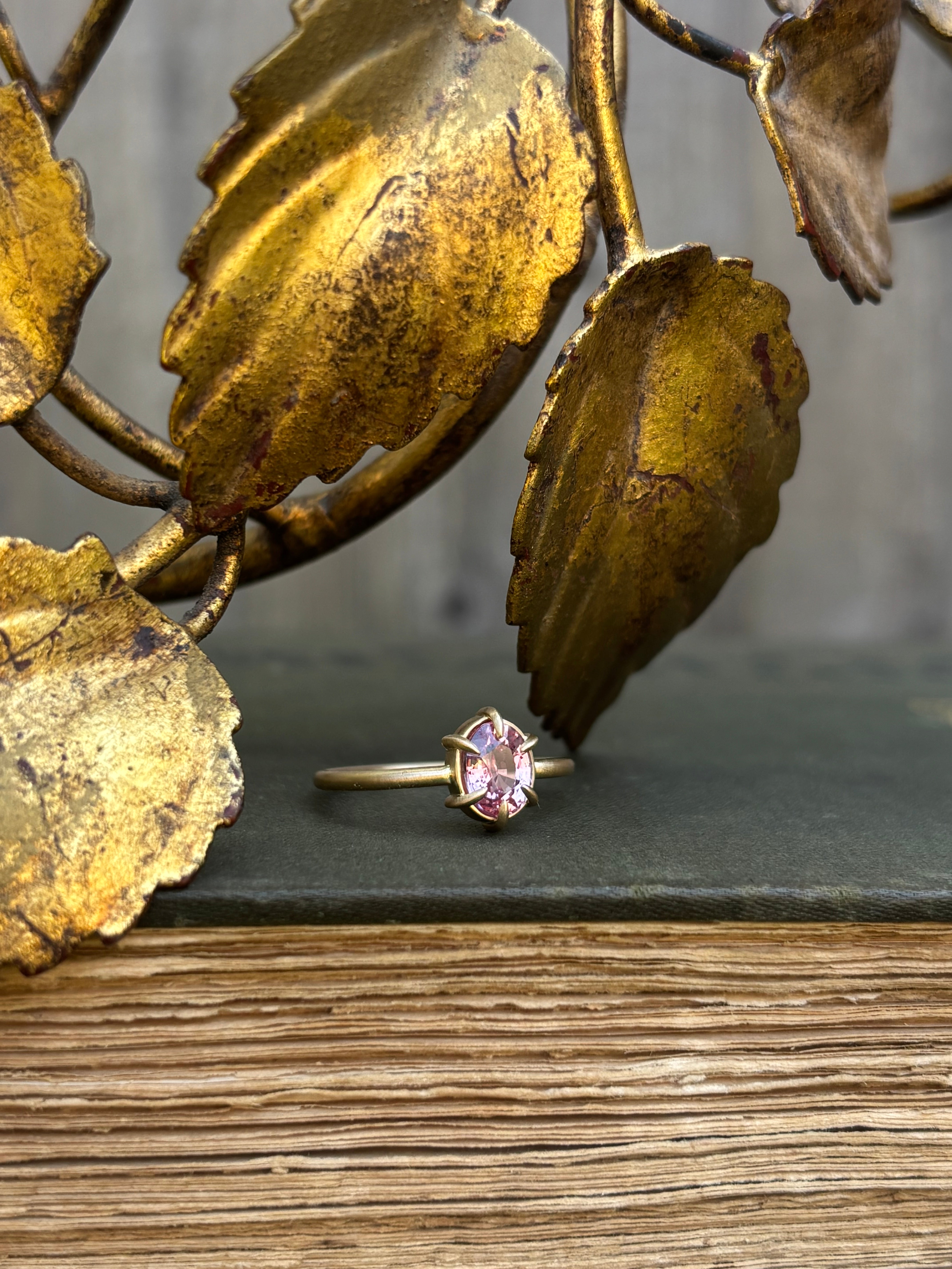 Pink Sapphire Claw Prong Ring