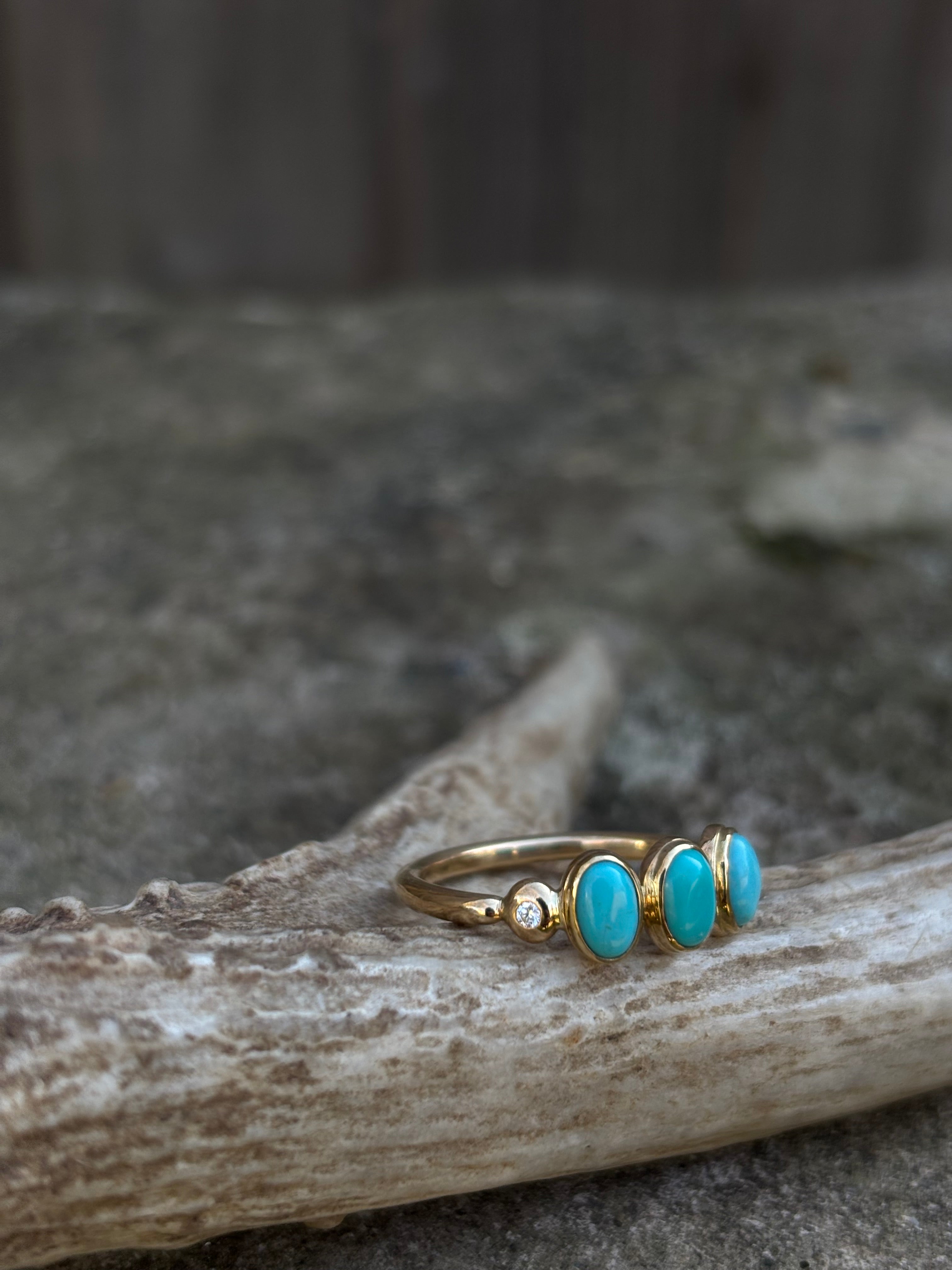 Turquoise and Diamond Ring