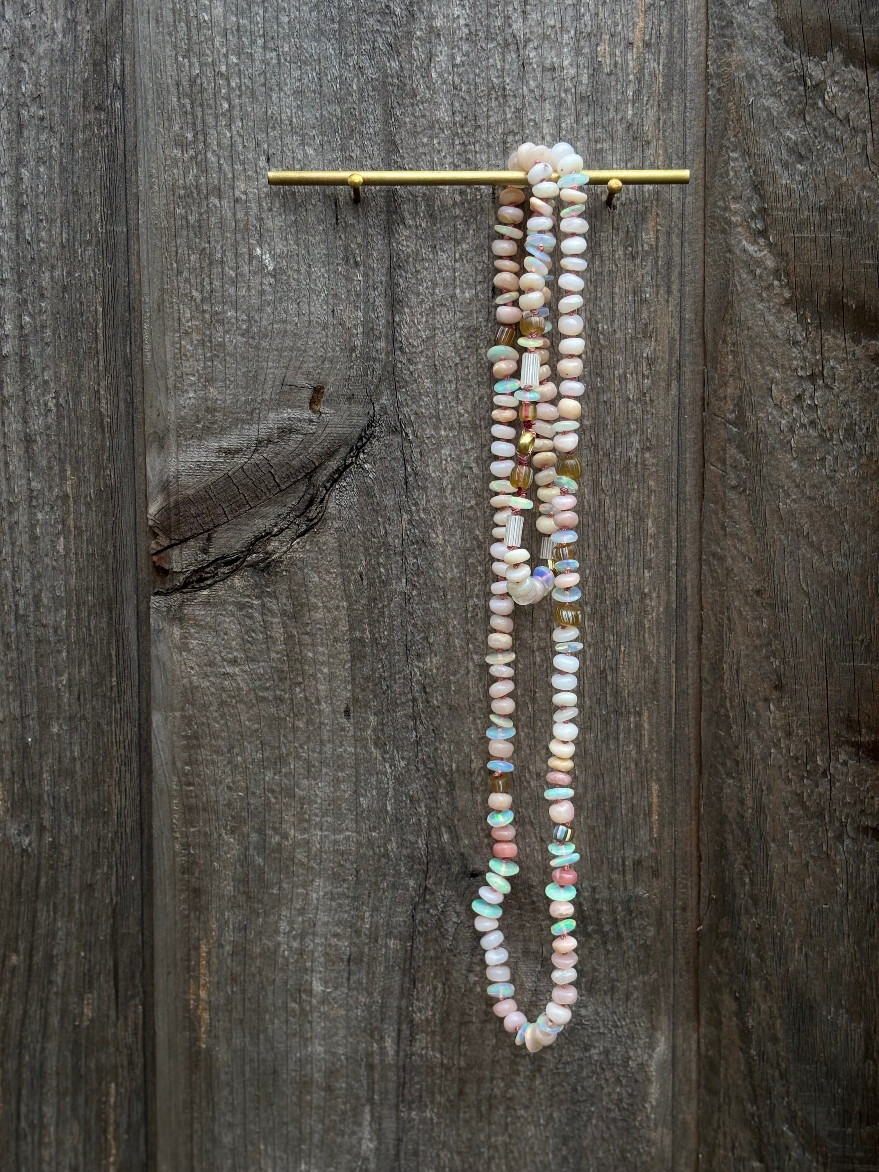 Rosey Opal Unicorn Necklace