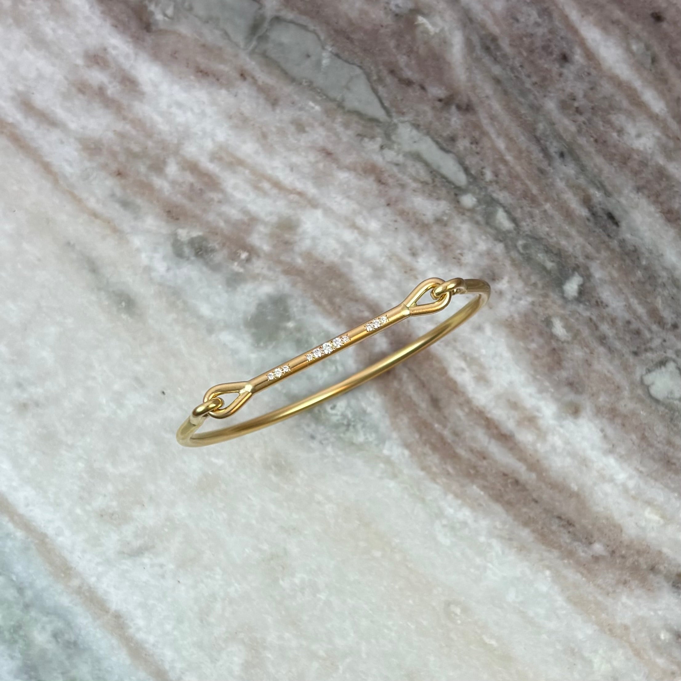 Needle Eye Cuff with Clustered Diamonds