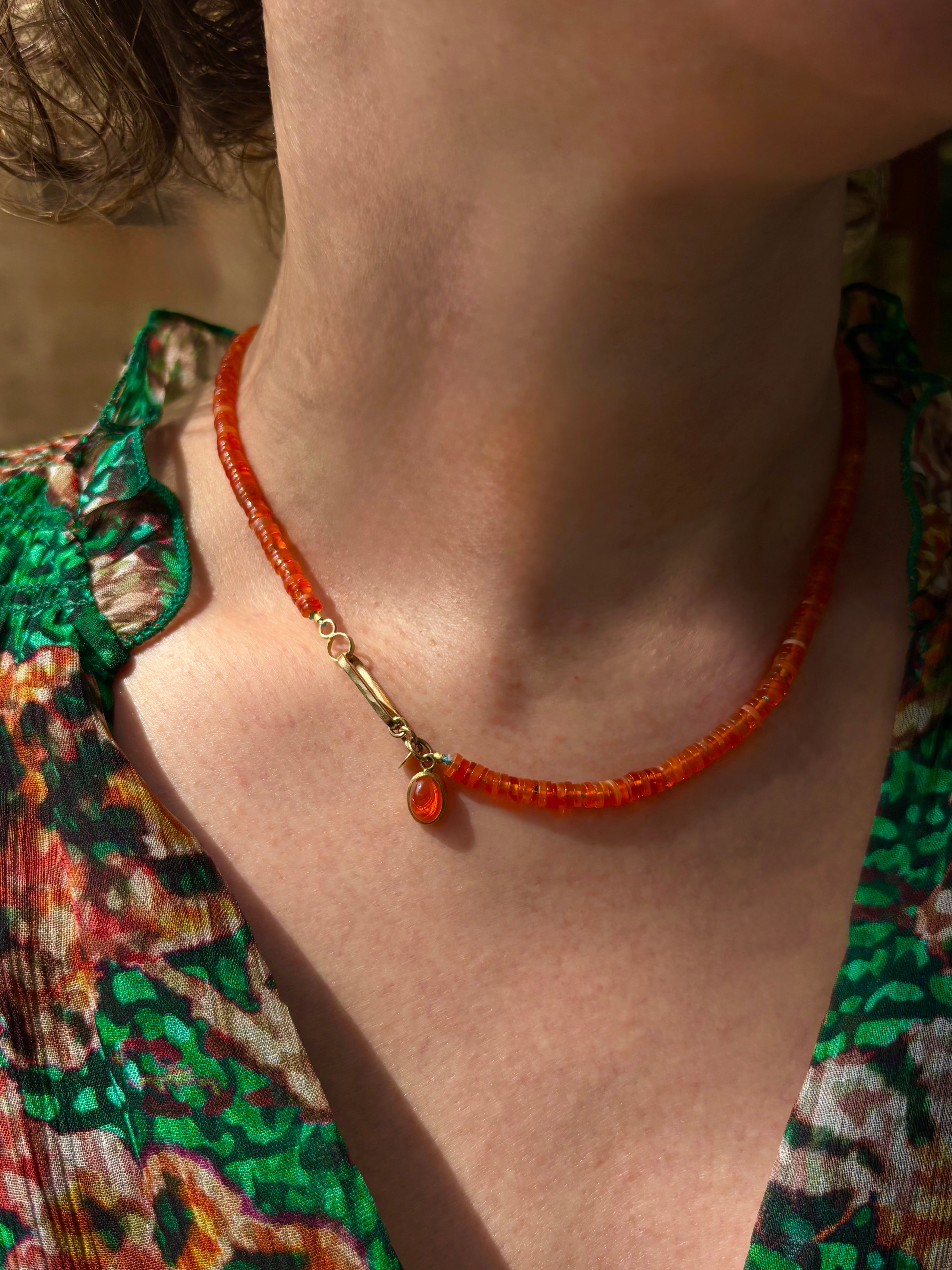 Fire Opal Necklace