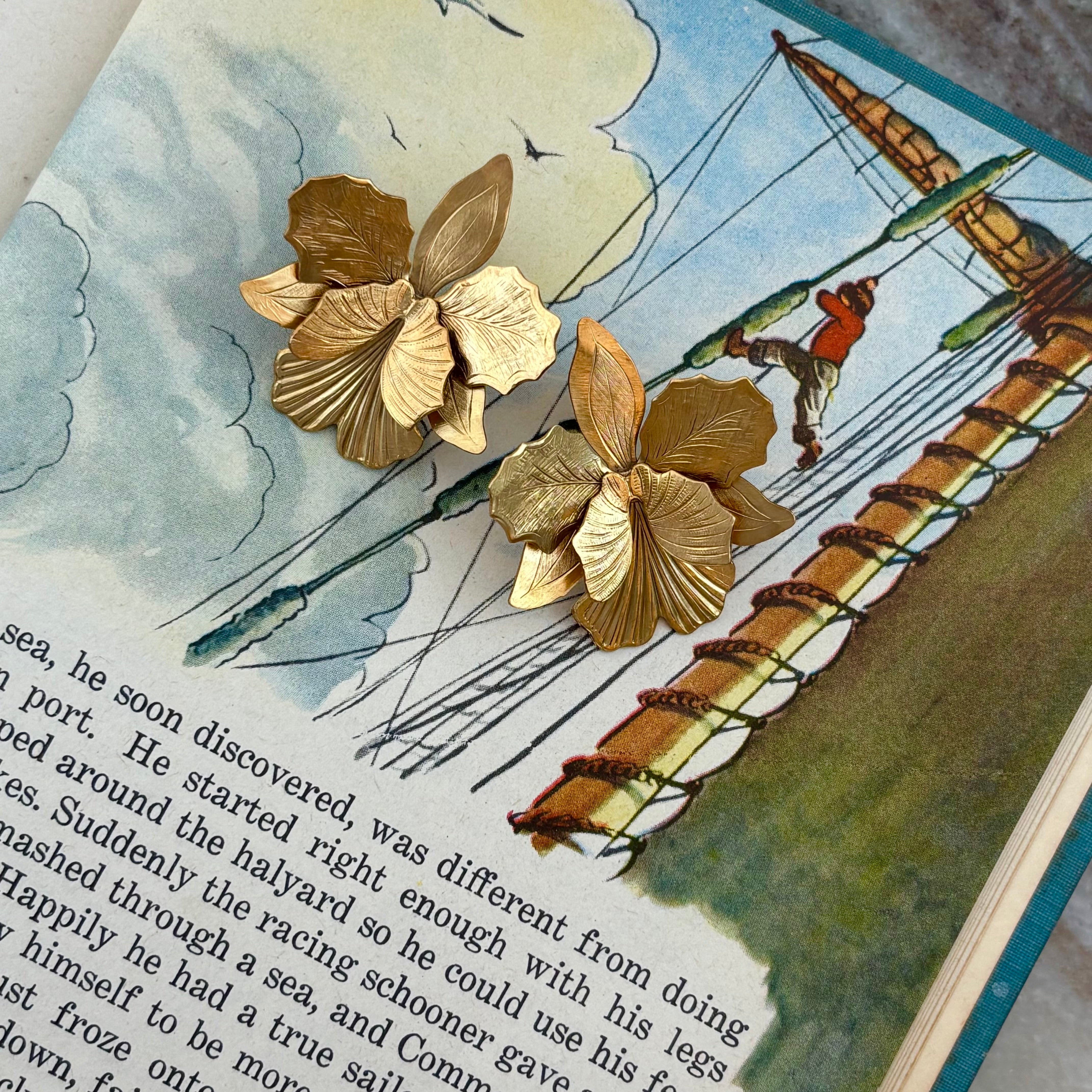 Little Laelia Orchid Earrings