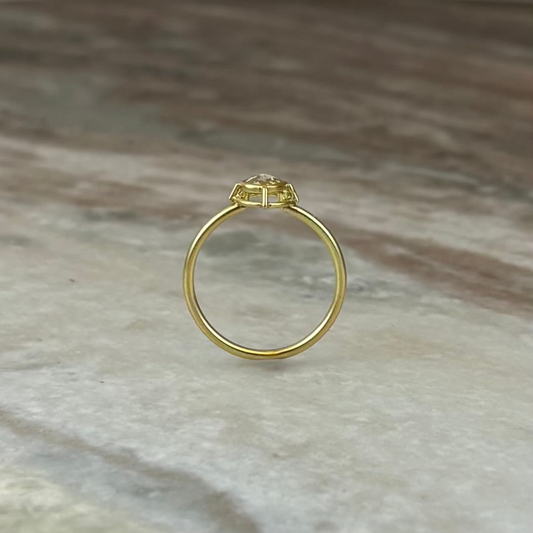 Antique Diamond Ring in 18K & 22K Gold