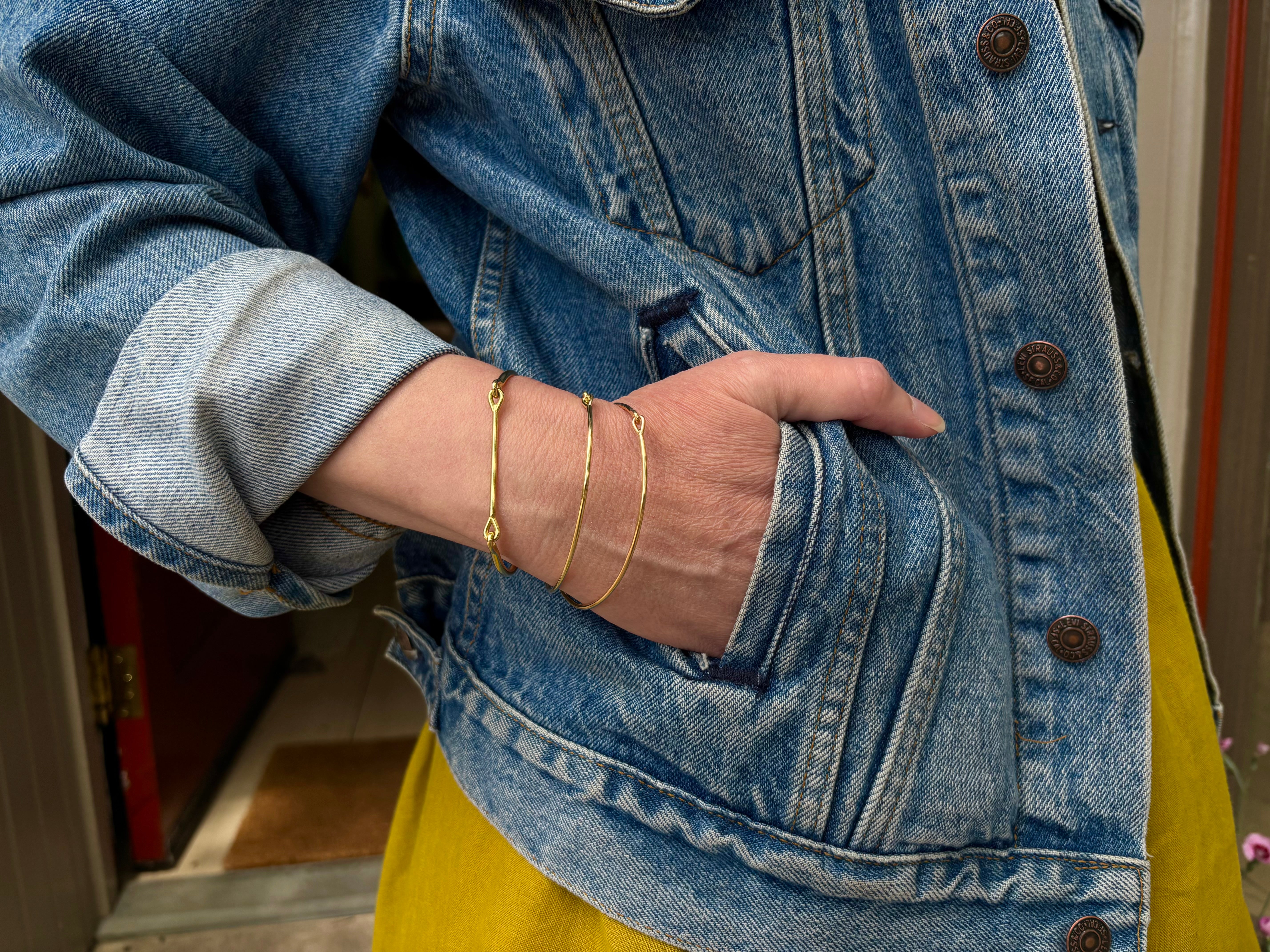 Needle Eye Cuff in 18K Gold, Small
