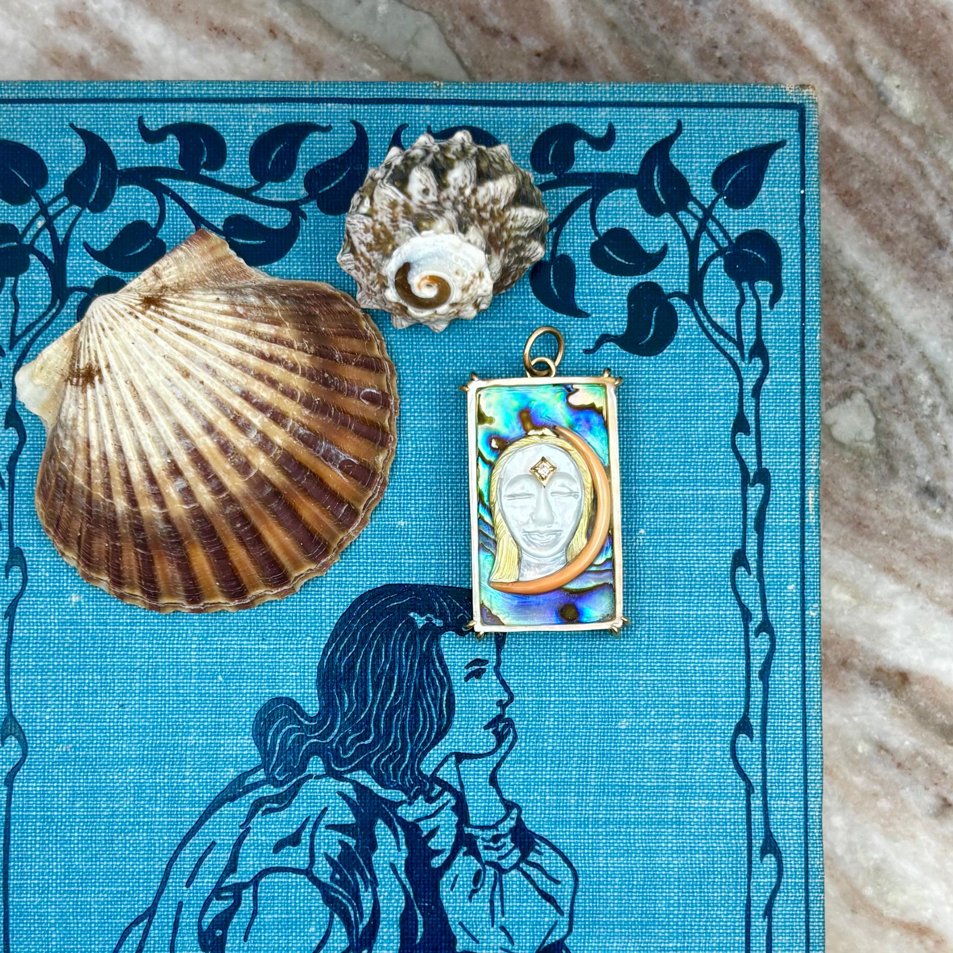 High Priestess Tarot Charm in 14K Gold