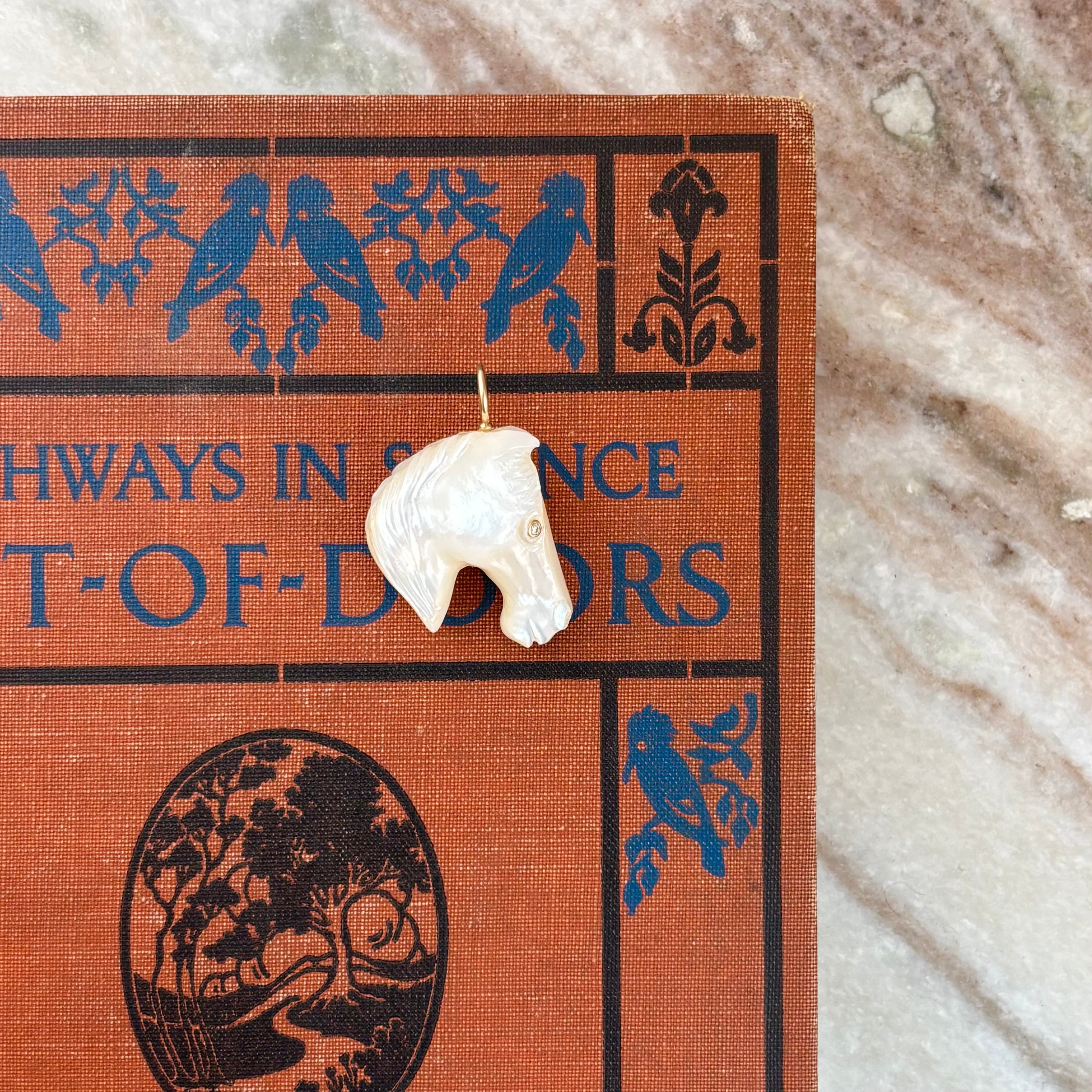 White Horse Head Charm