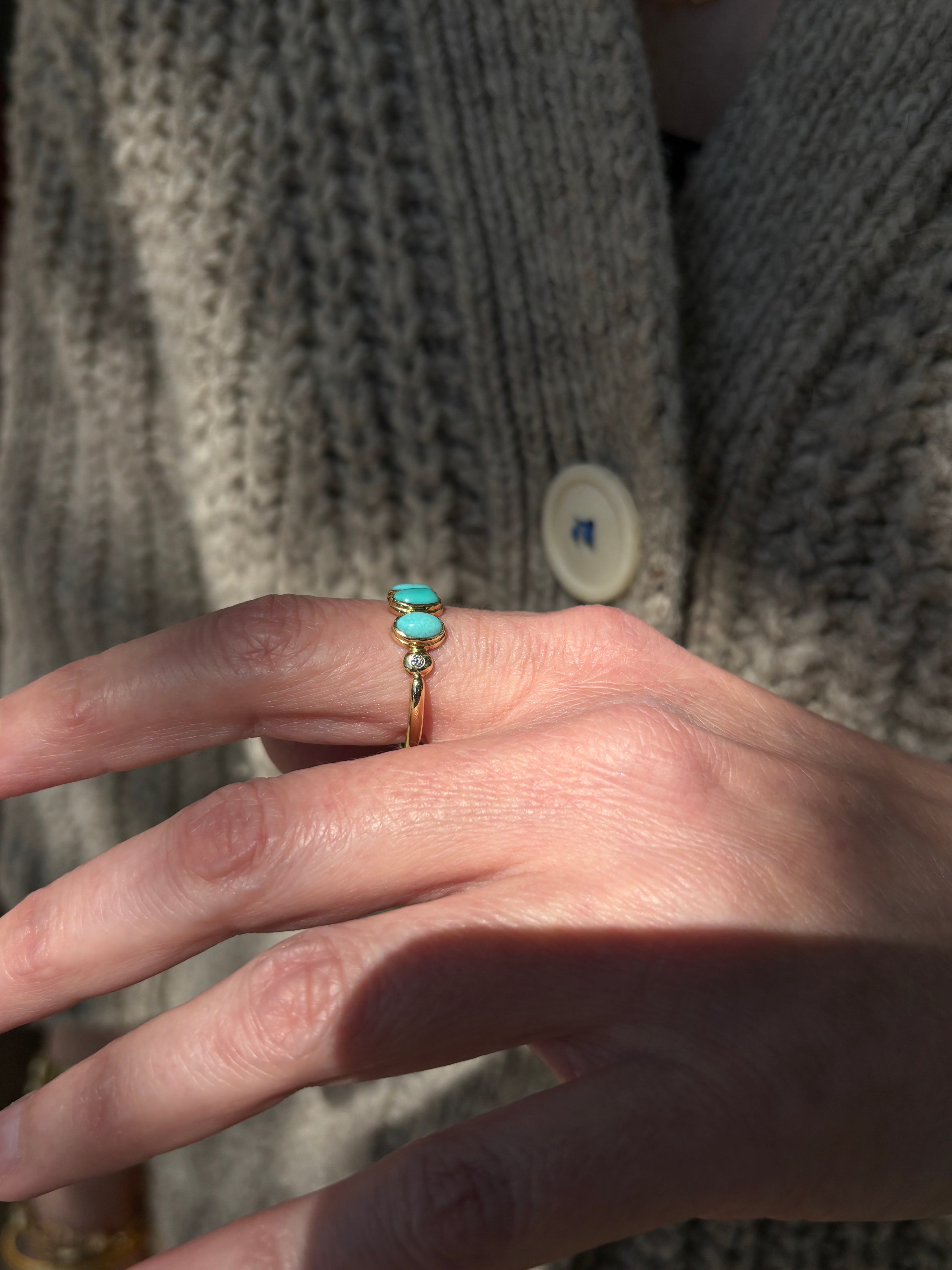 Turquoise & Diamond Ring