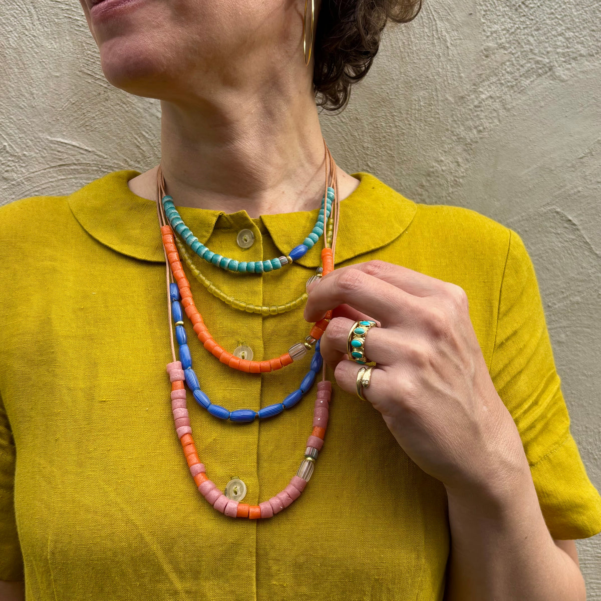 Coastal Slide Necklace in Limoncello