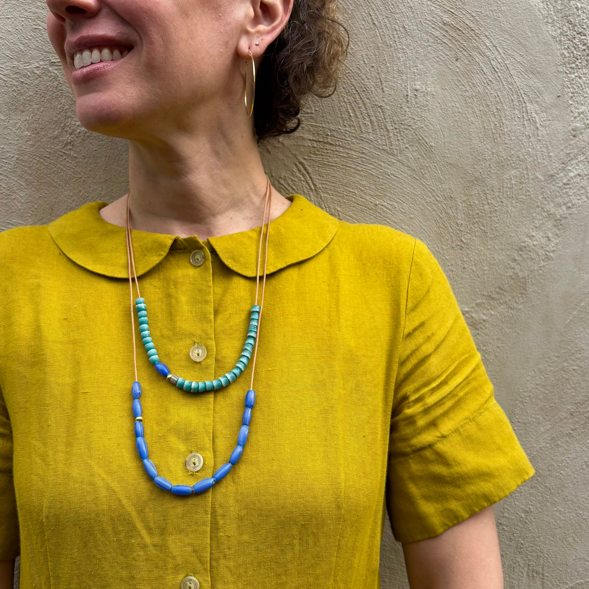 Coastal Slide Necklace in Limoncello