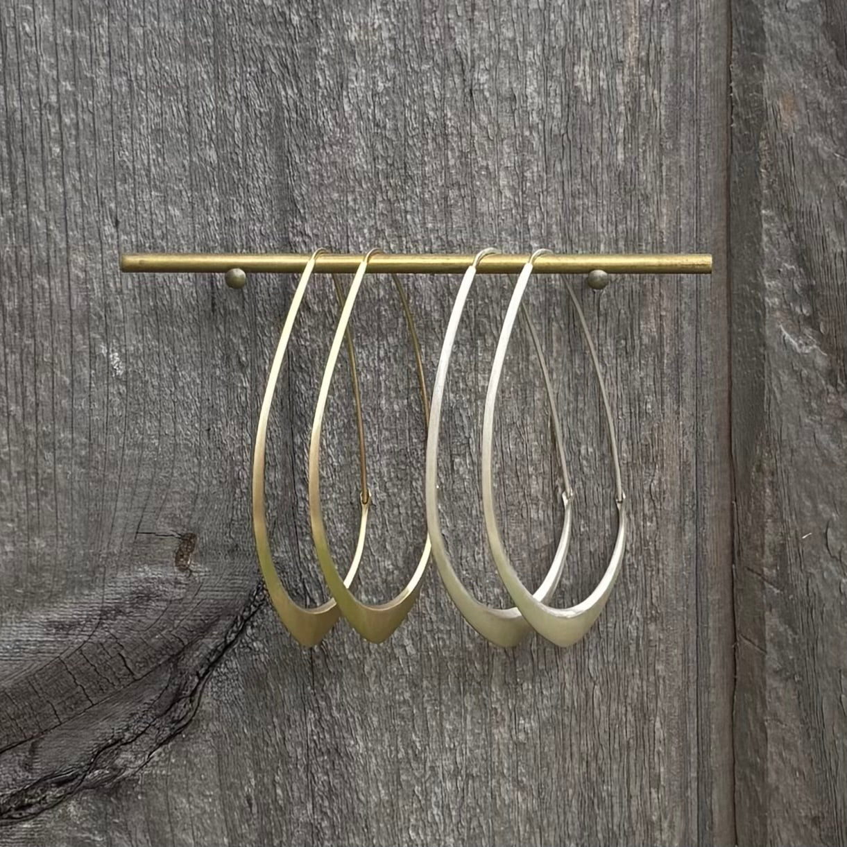 Large Facet Hoops in Bright Sterling Silver