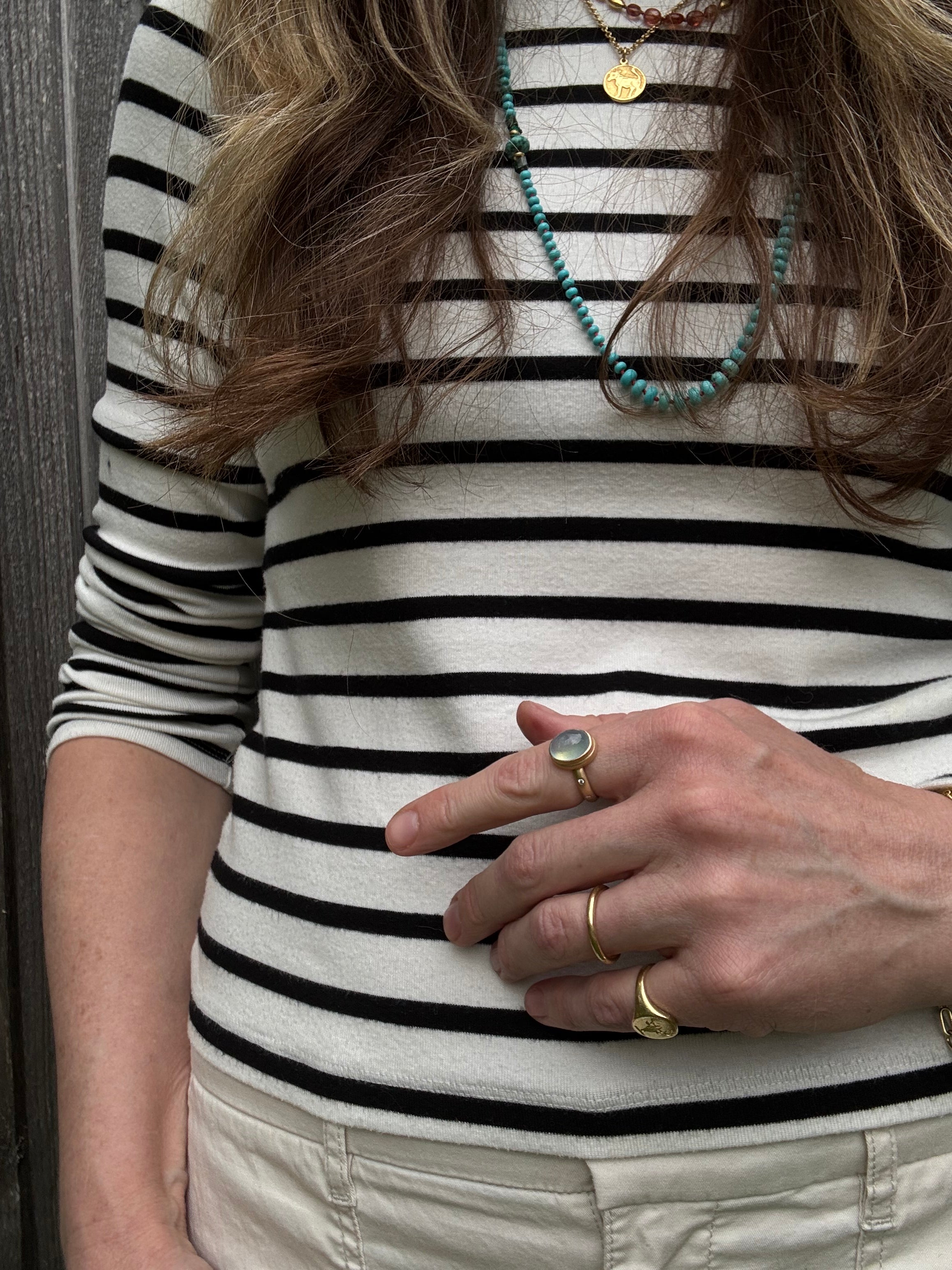 Aquamarine & Diamond Ring