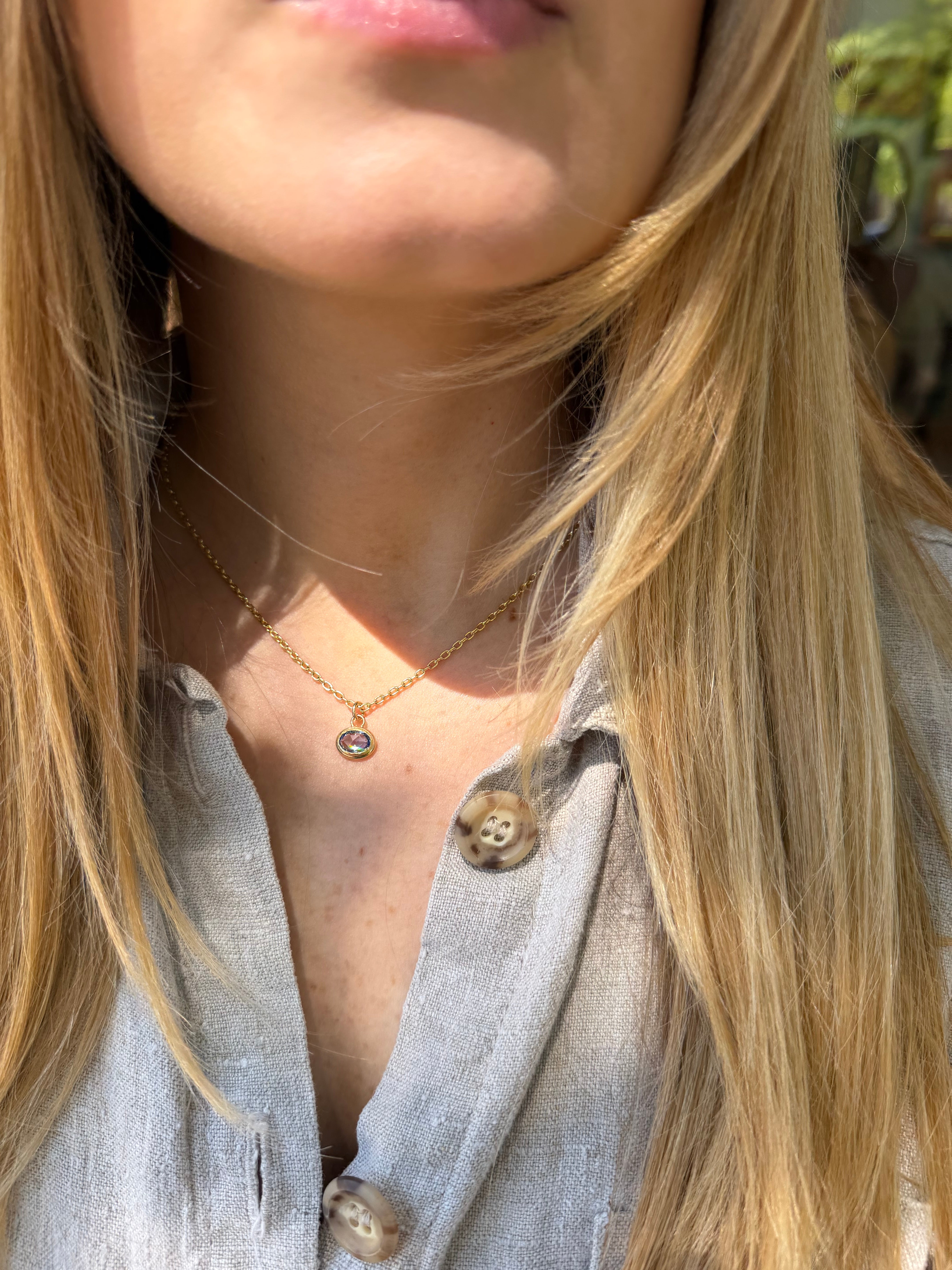 Rosecut Blue Sapphire Pendant