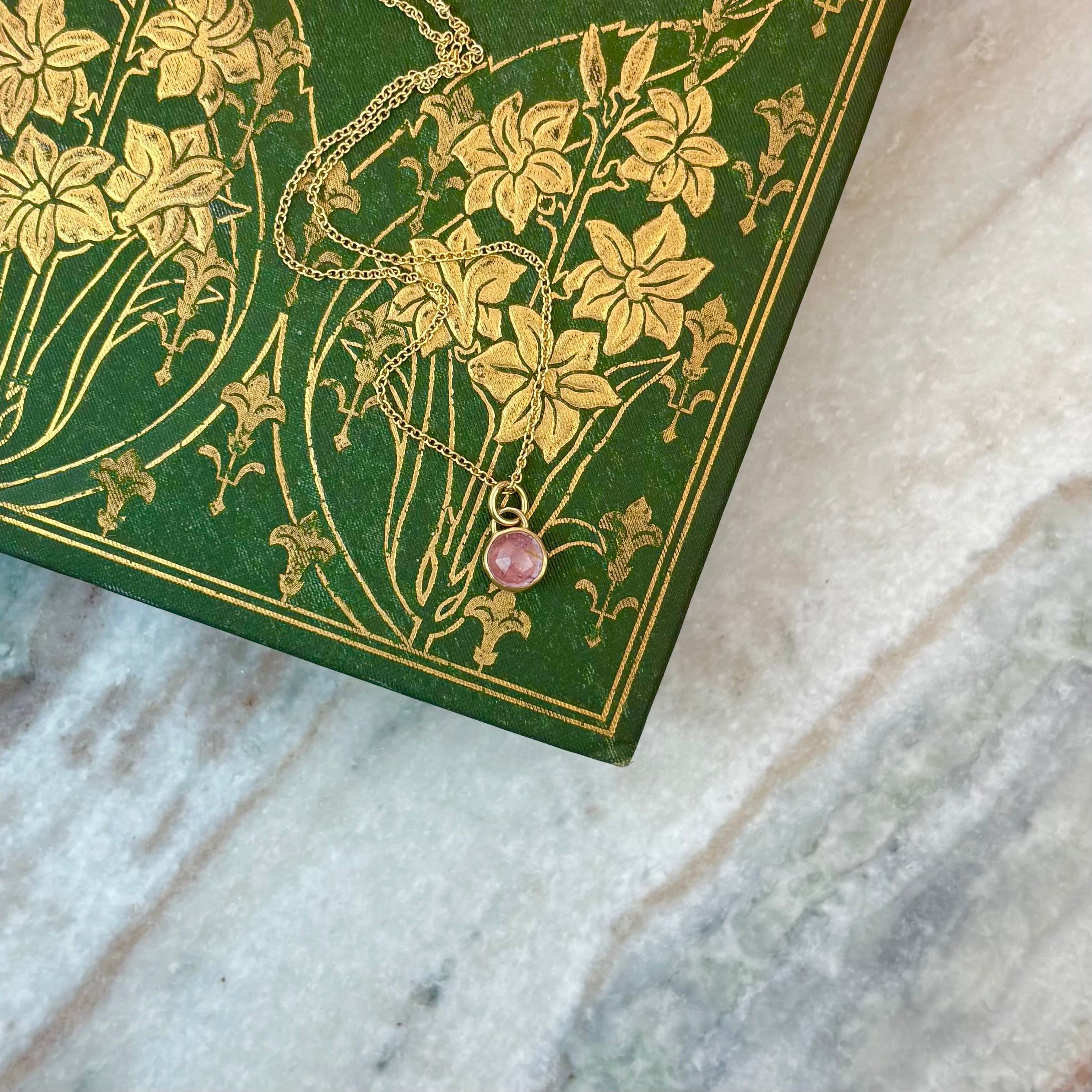Rosecut Pink Sapphire Pendant