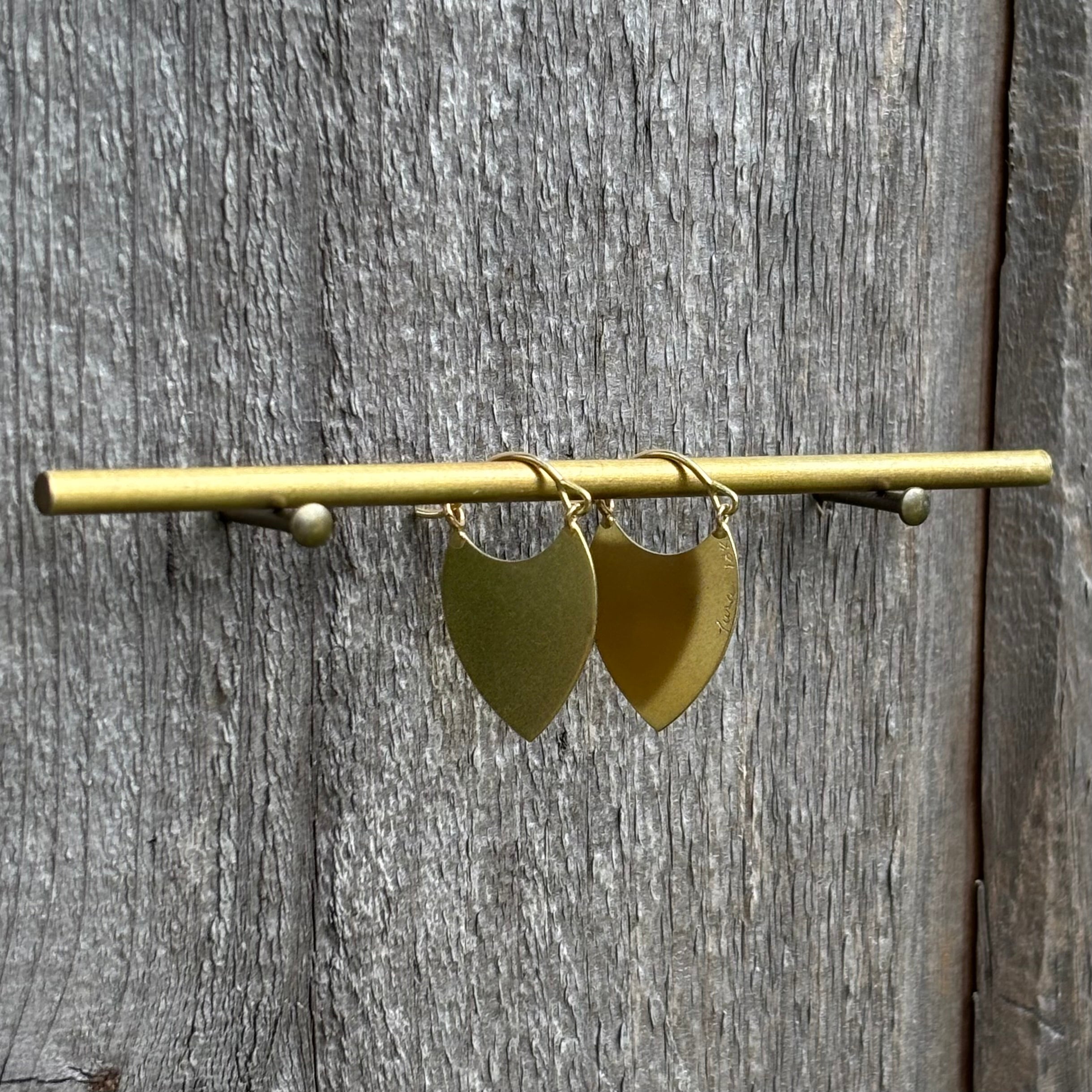 Flare Earrings, Shield Shapped