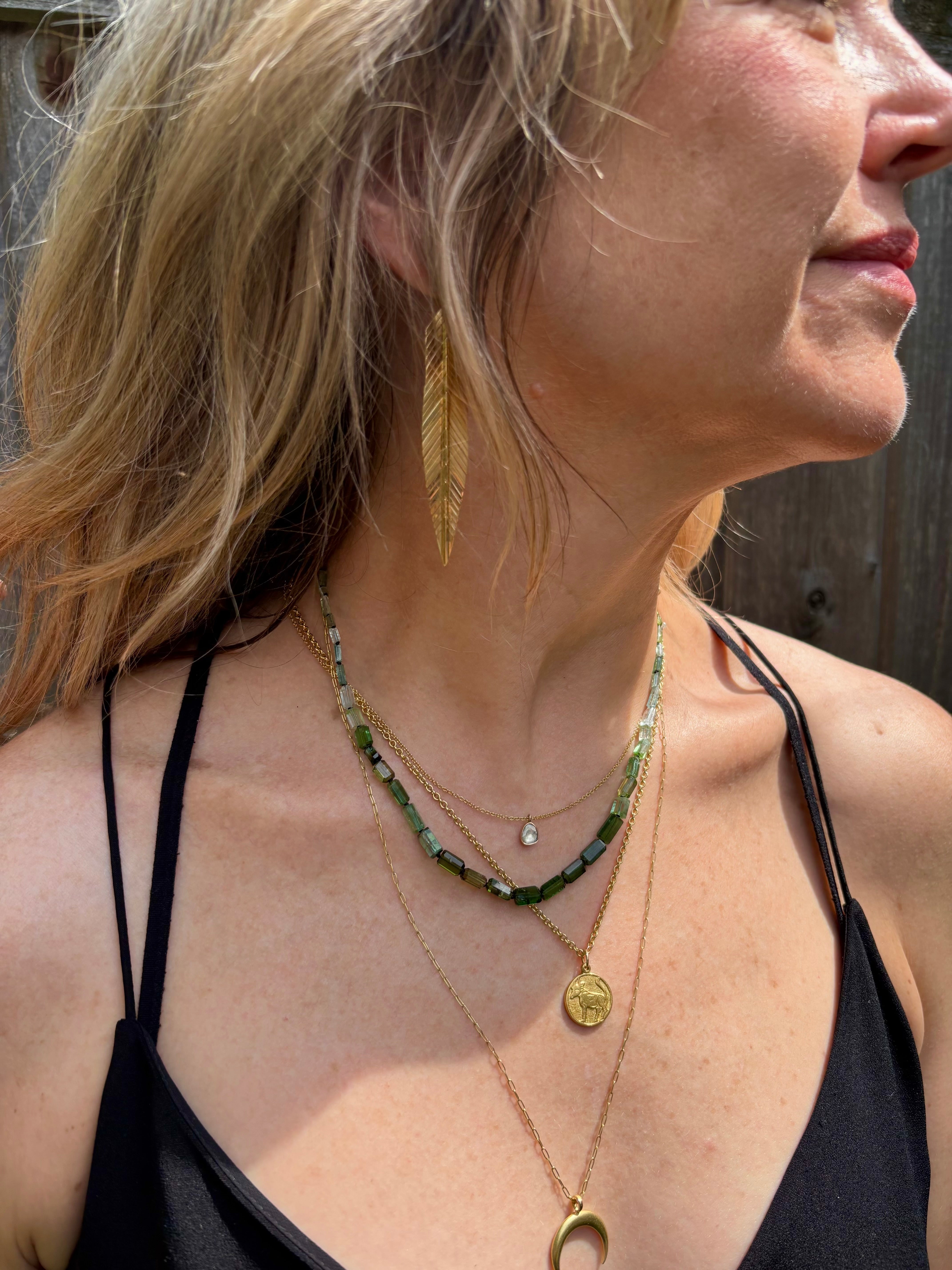 Green Tourmaline Ombré Necklace