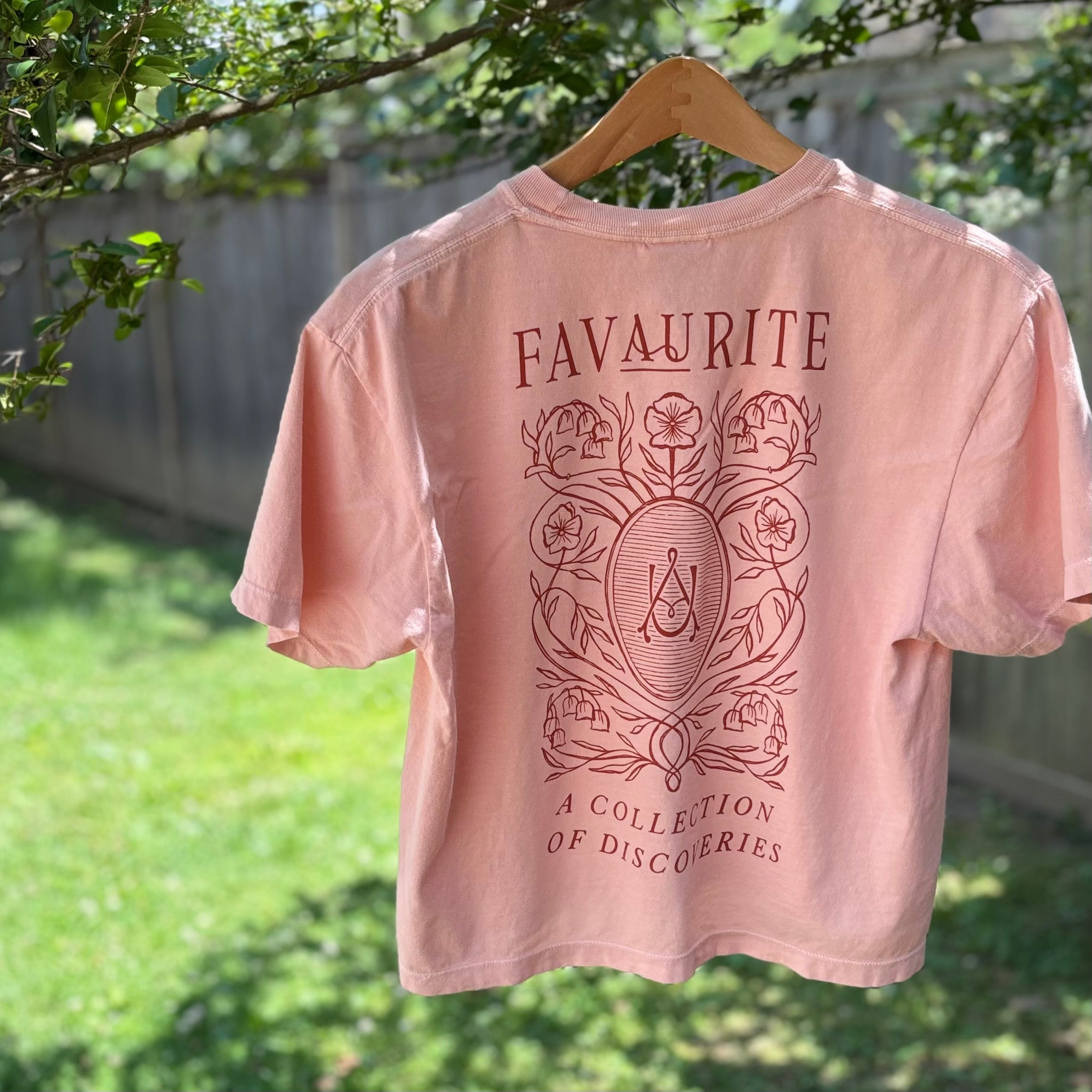 Peachy Boxy Cropped T-Shirt, Brick Logo