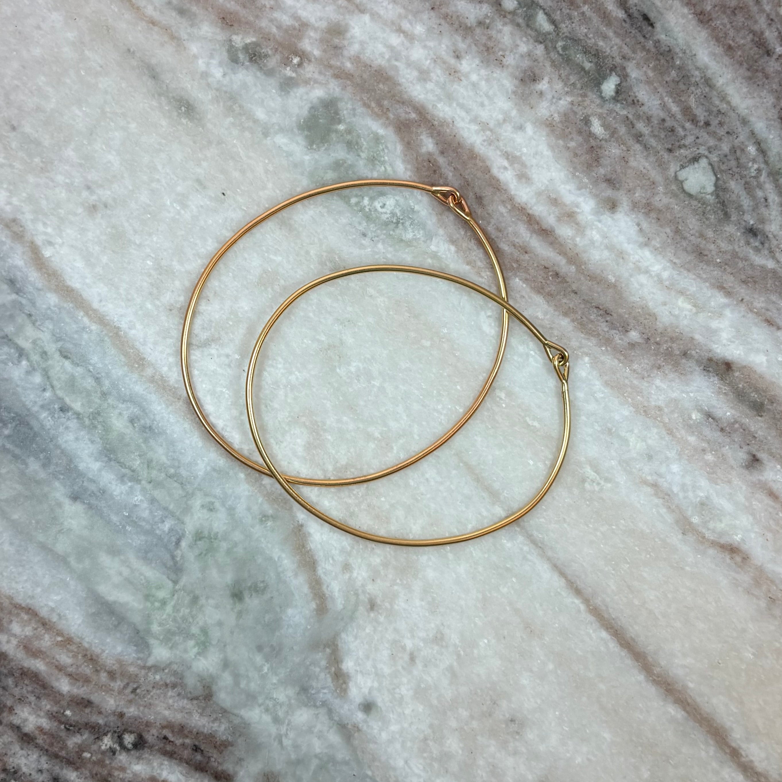 Needle Eye Bangle, Medium, 18K Rose Gold