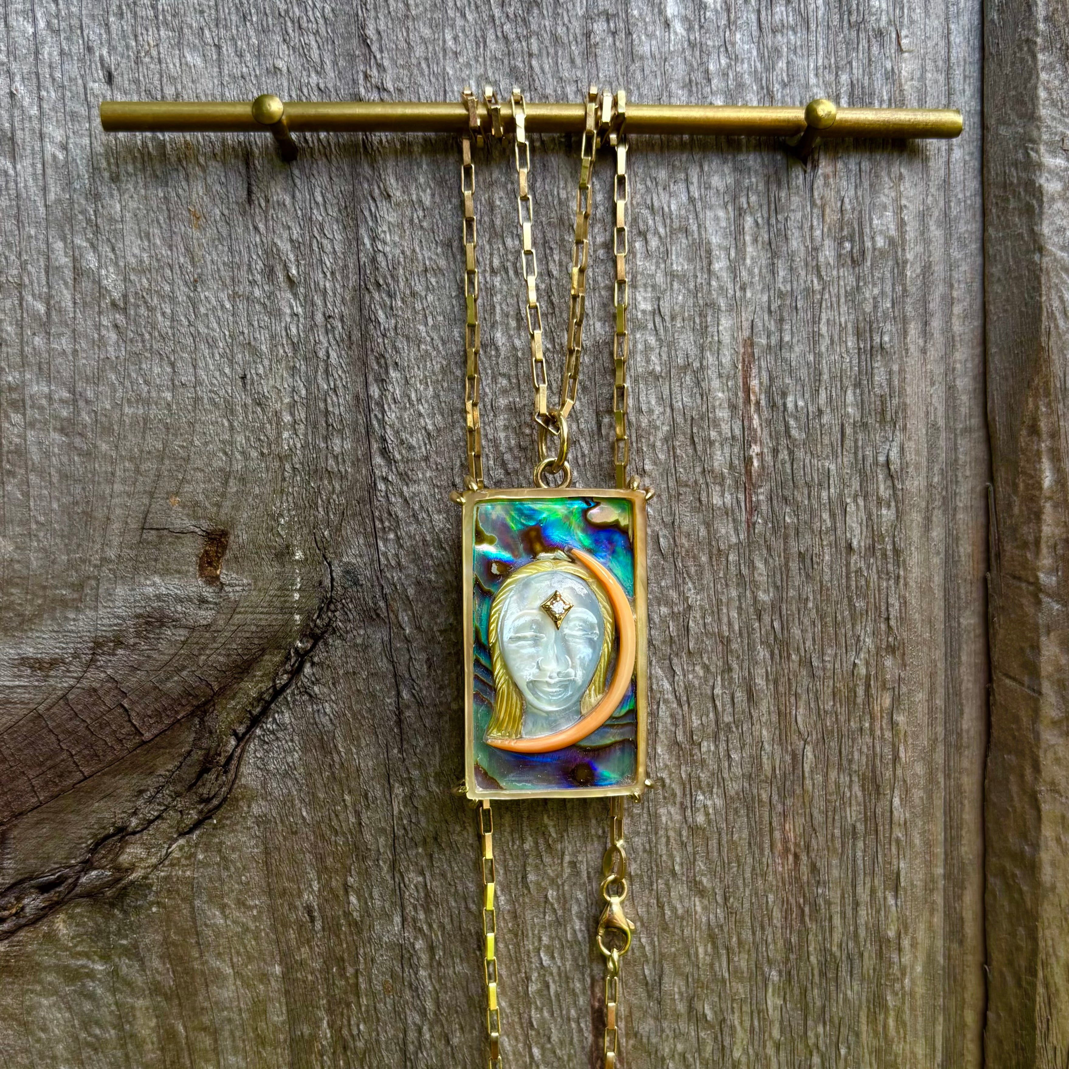 High Priestess Tarot Charm in 14K Gold