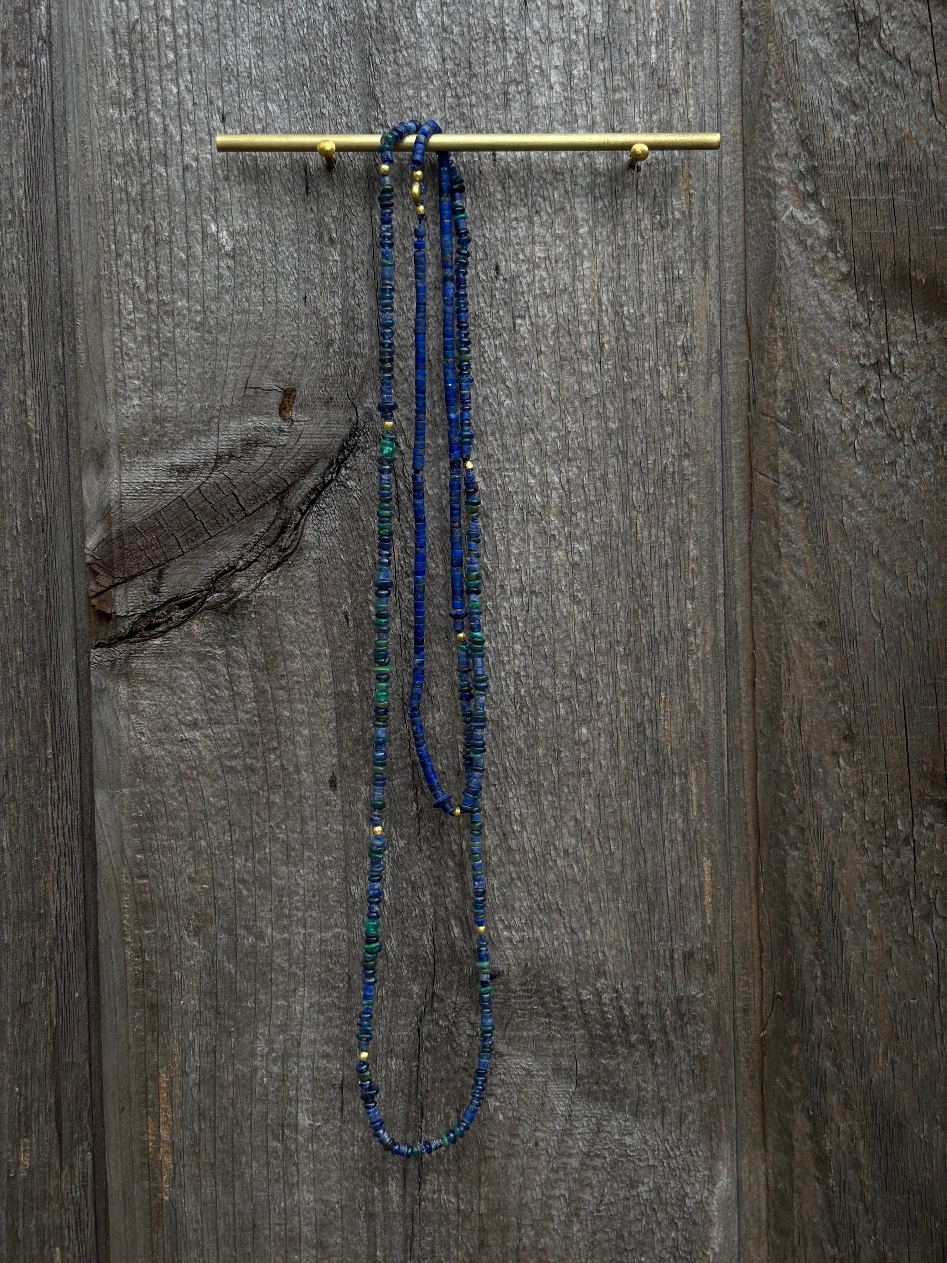 Delicate Lapis Lazuli & High Karat Gold Necklace
