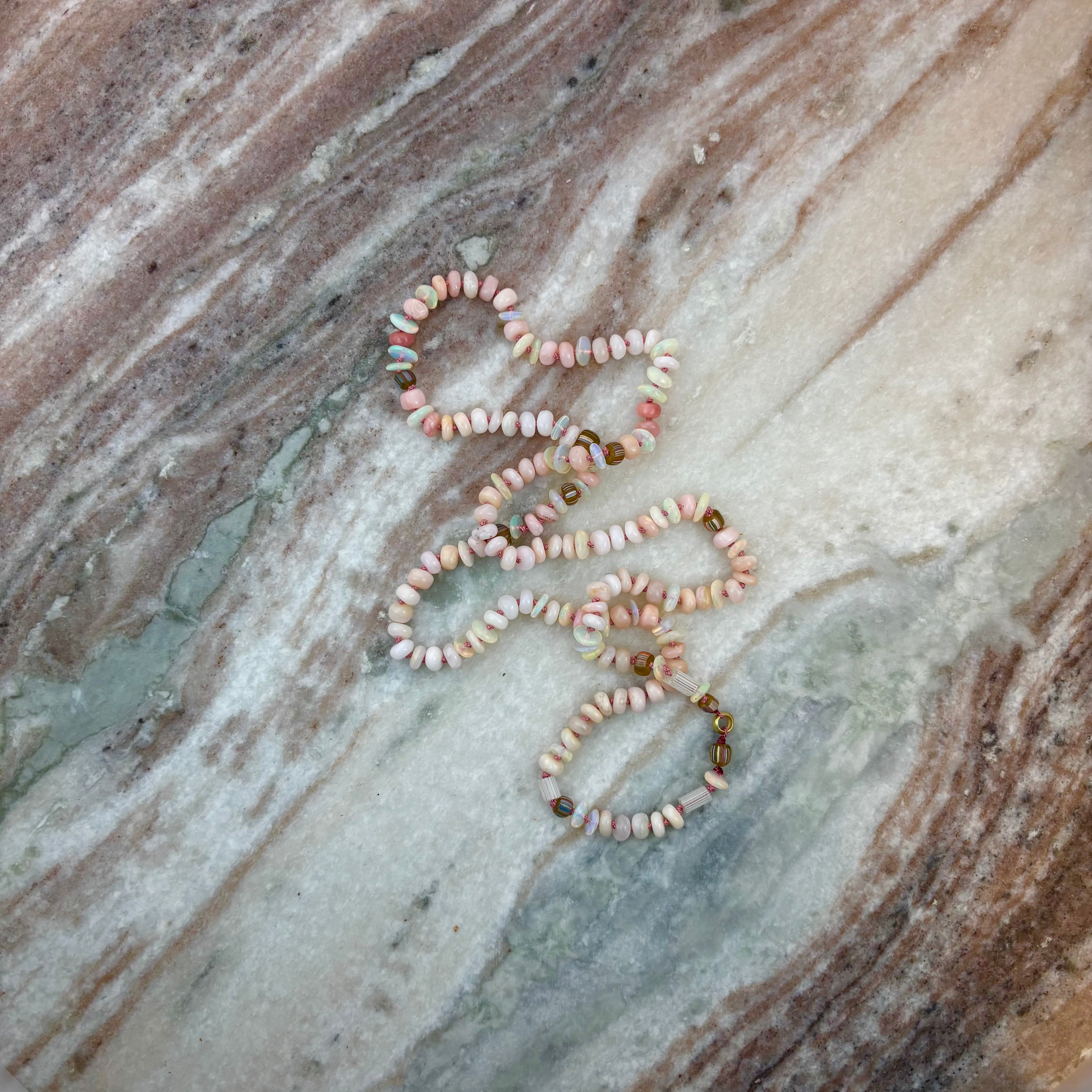 Rosey Opal Unicorn Necklace