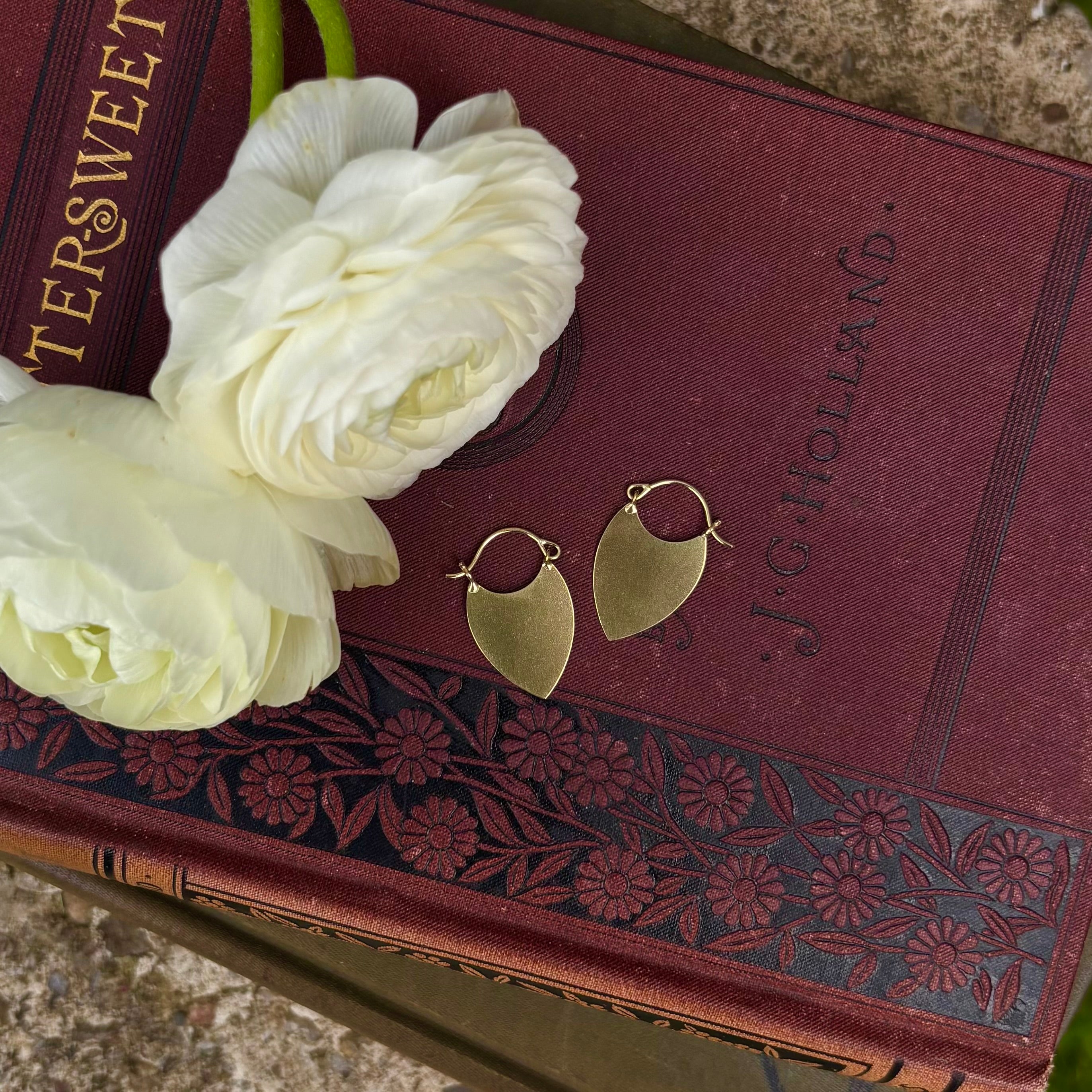Flare Earrings, Shield Shapped