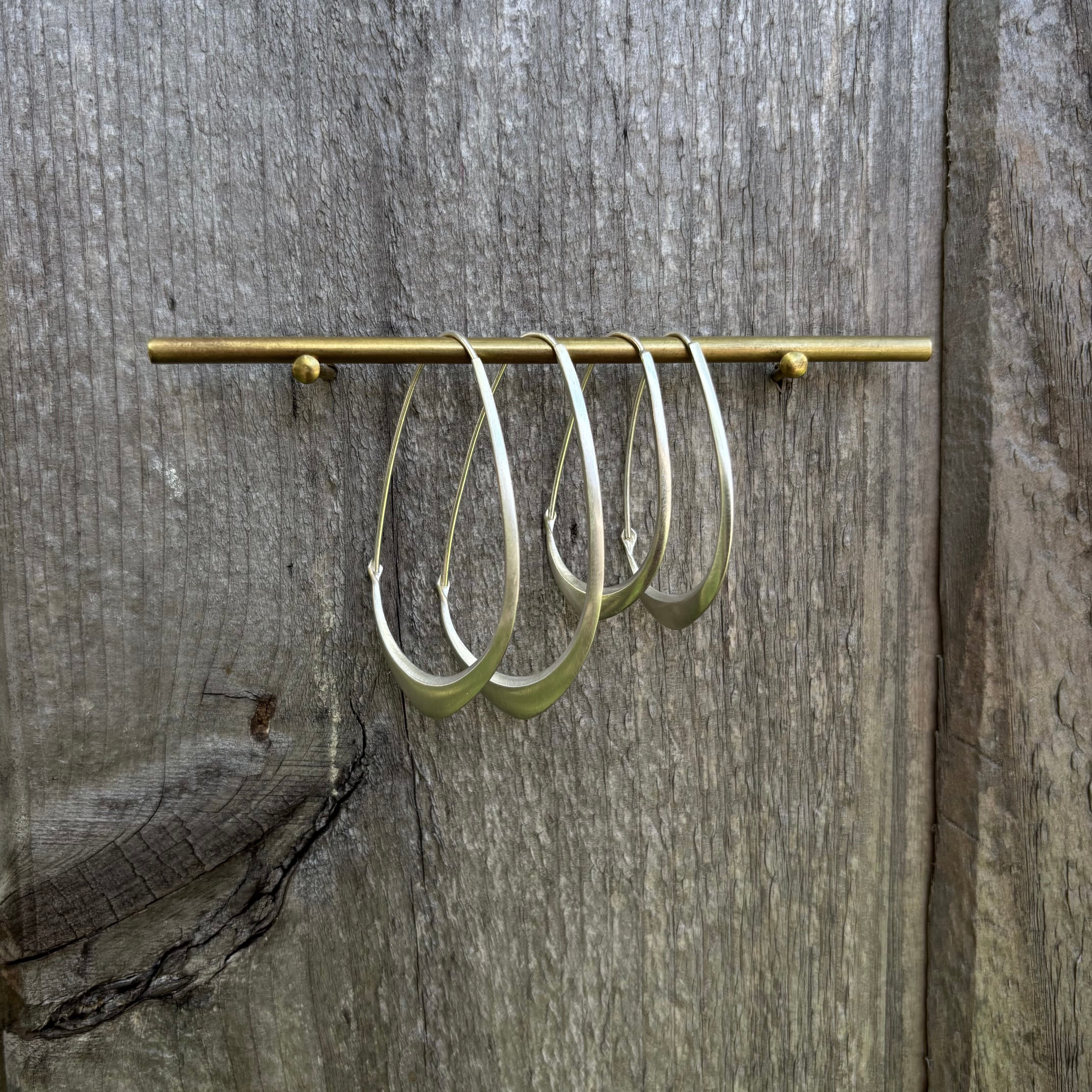 Little Facet Hoops in Bright Sterling Silver