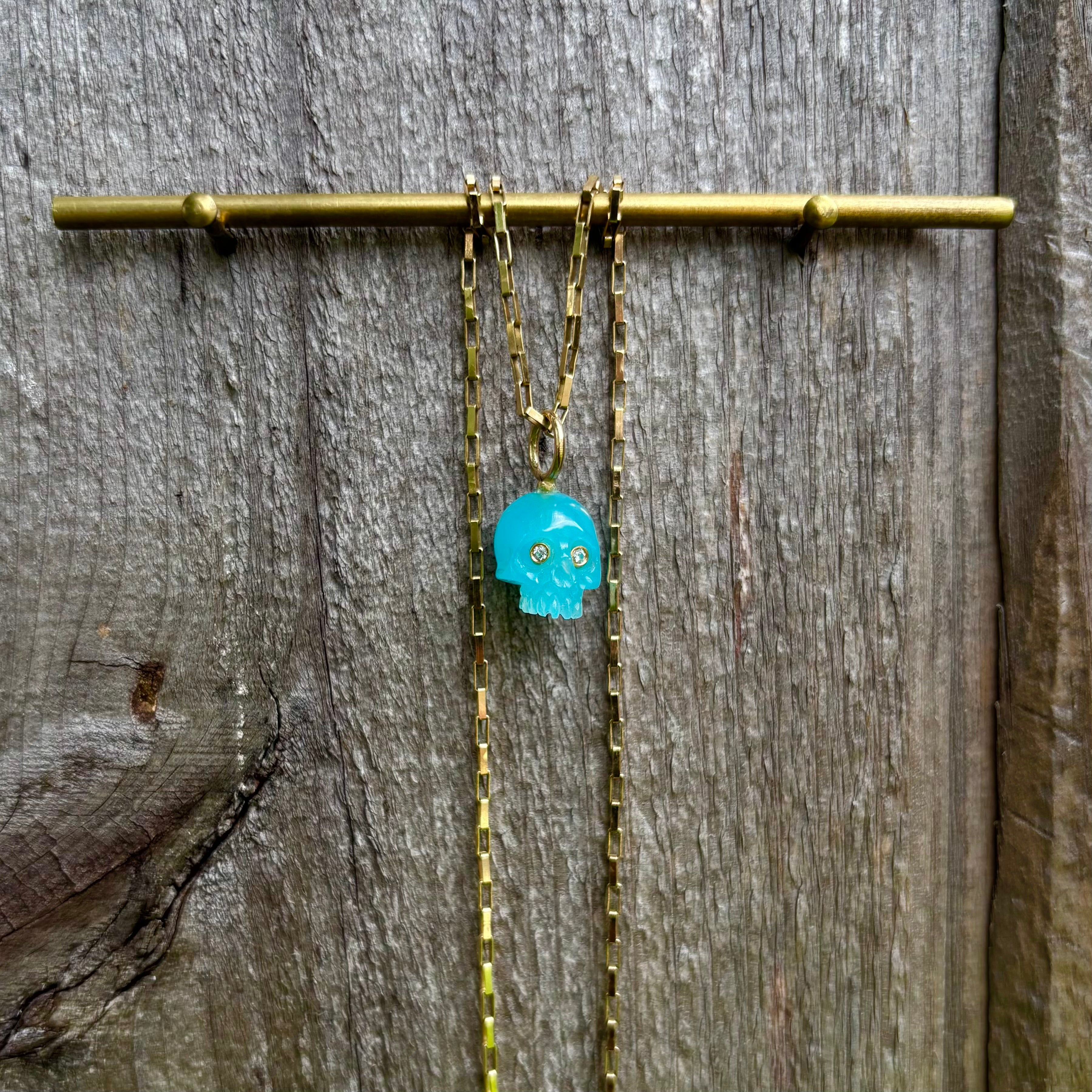 Pacific Blue Chalcedony Skull Baby