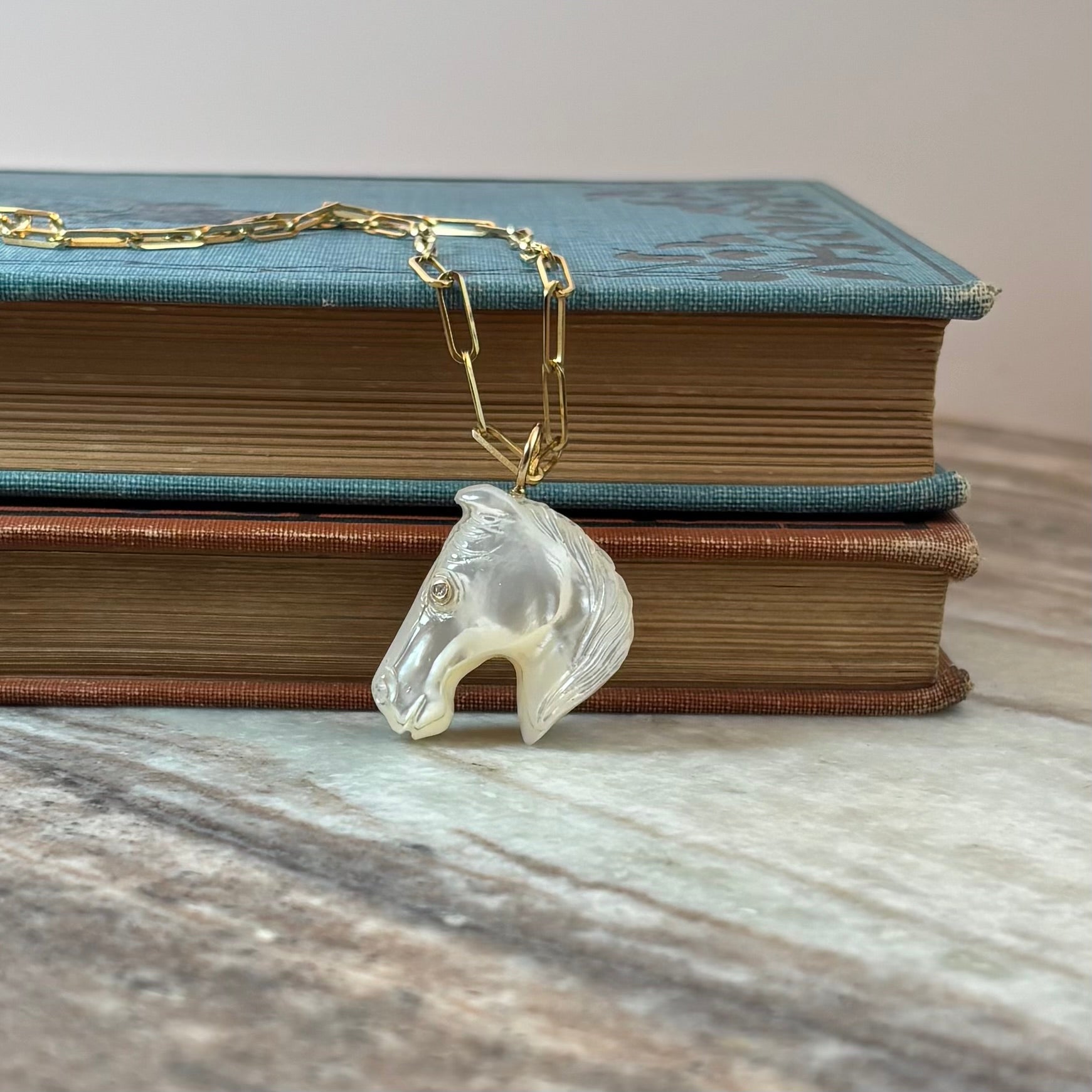 White Horse Head Charm