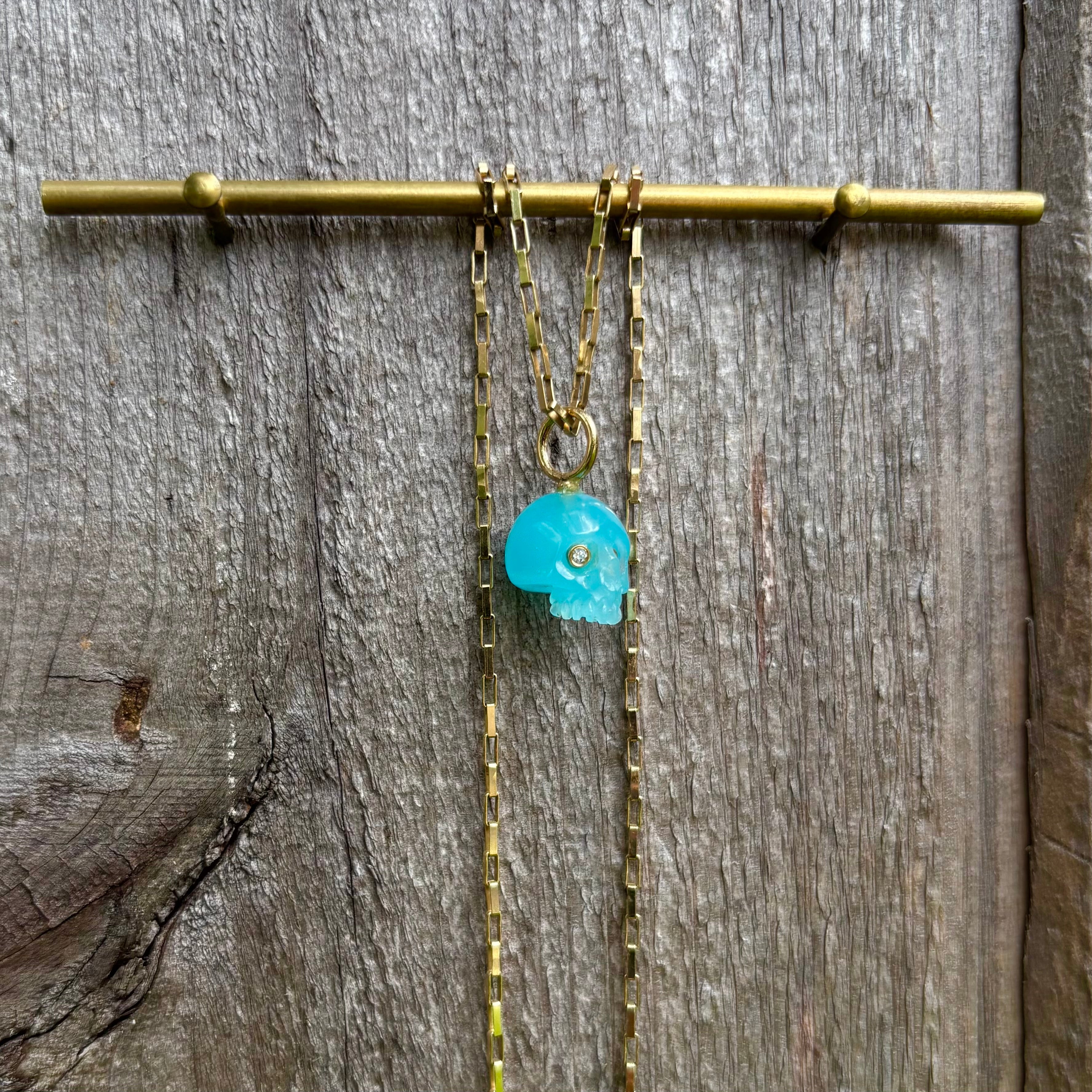 Pacific Blue Chalcedony Skull Baby