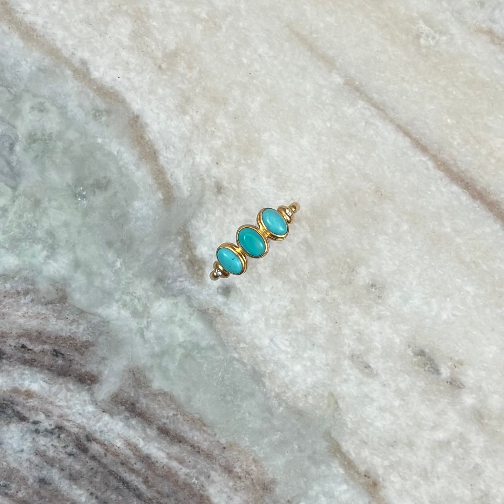 Turquoise & Diamond Ring