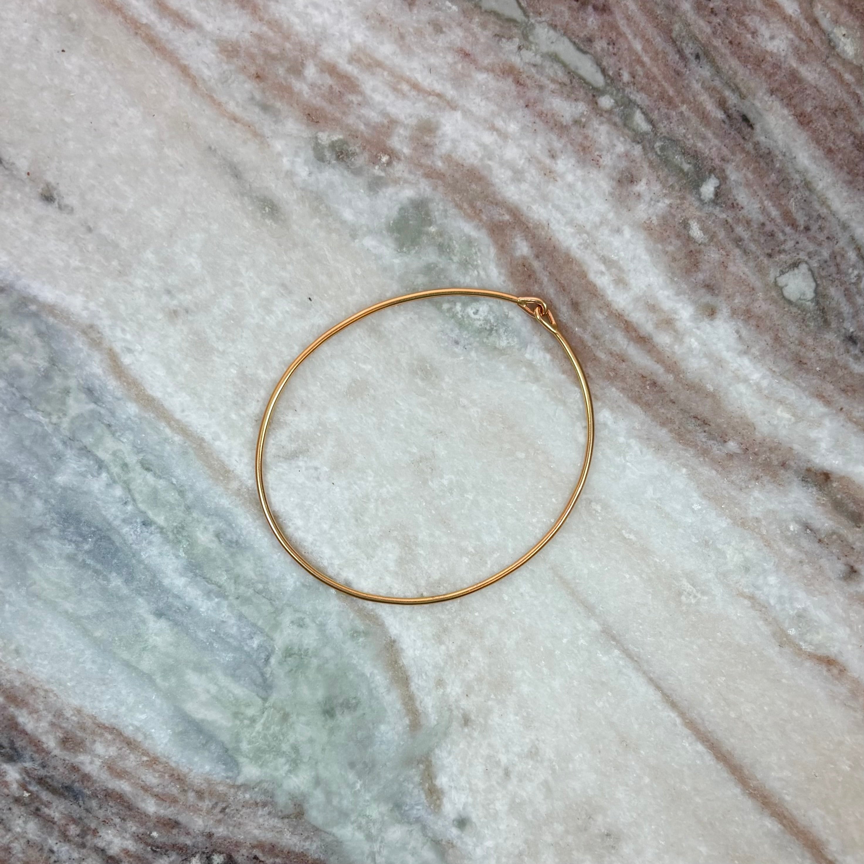 Needle Eye Bangle, Medium, 18K Rose Gold
