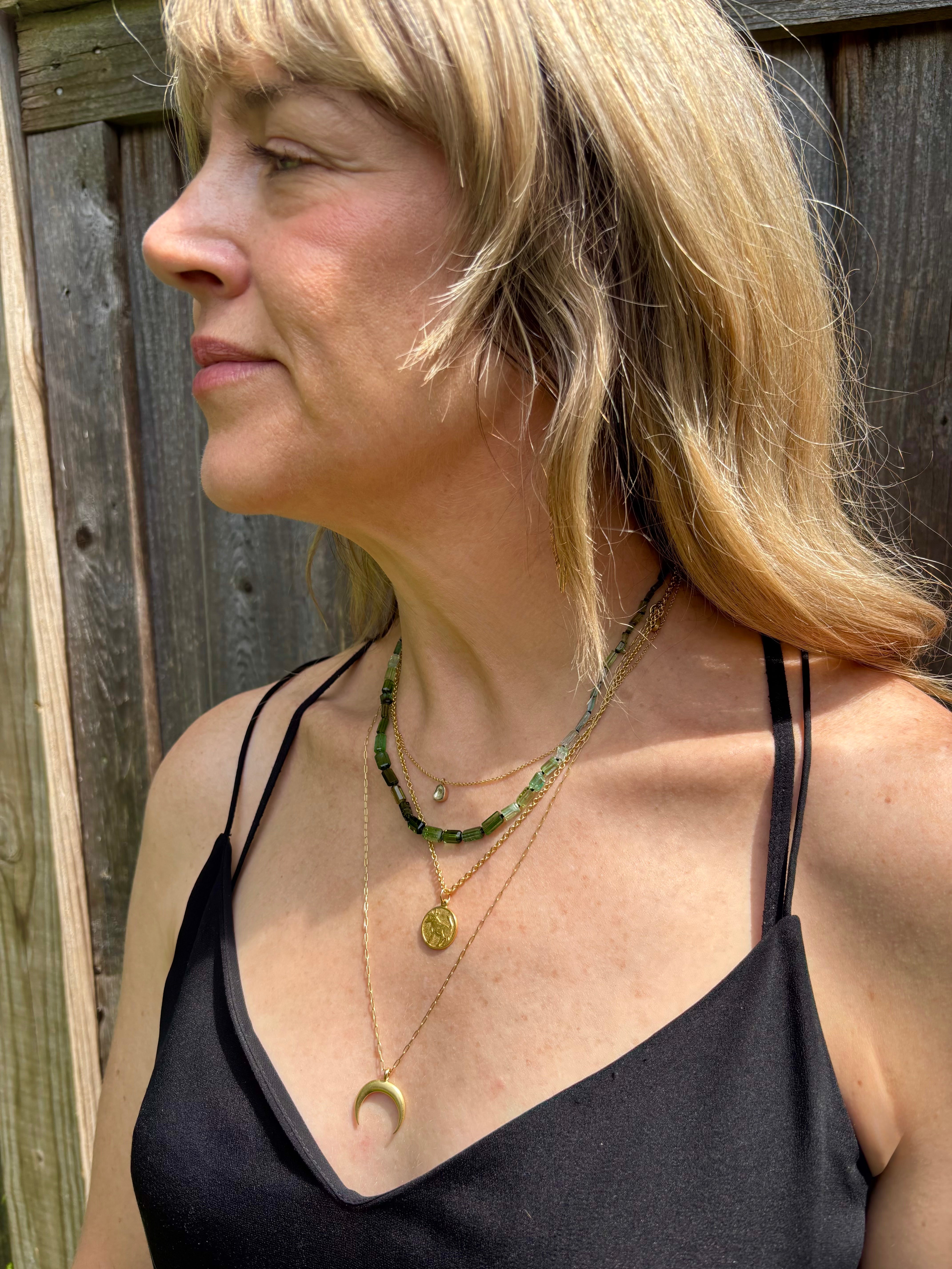 Green Tourmaline Ombré Necklace