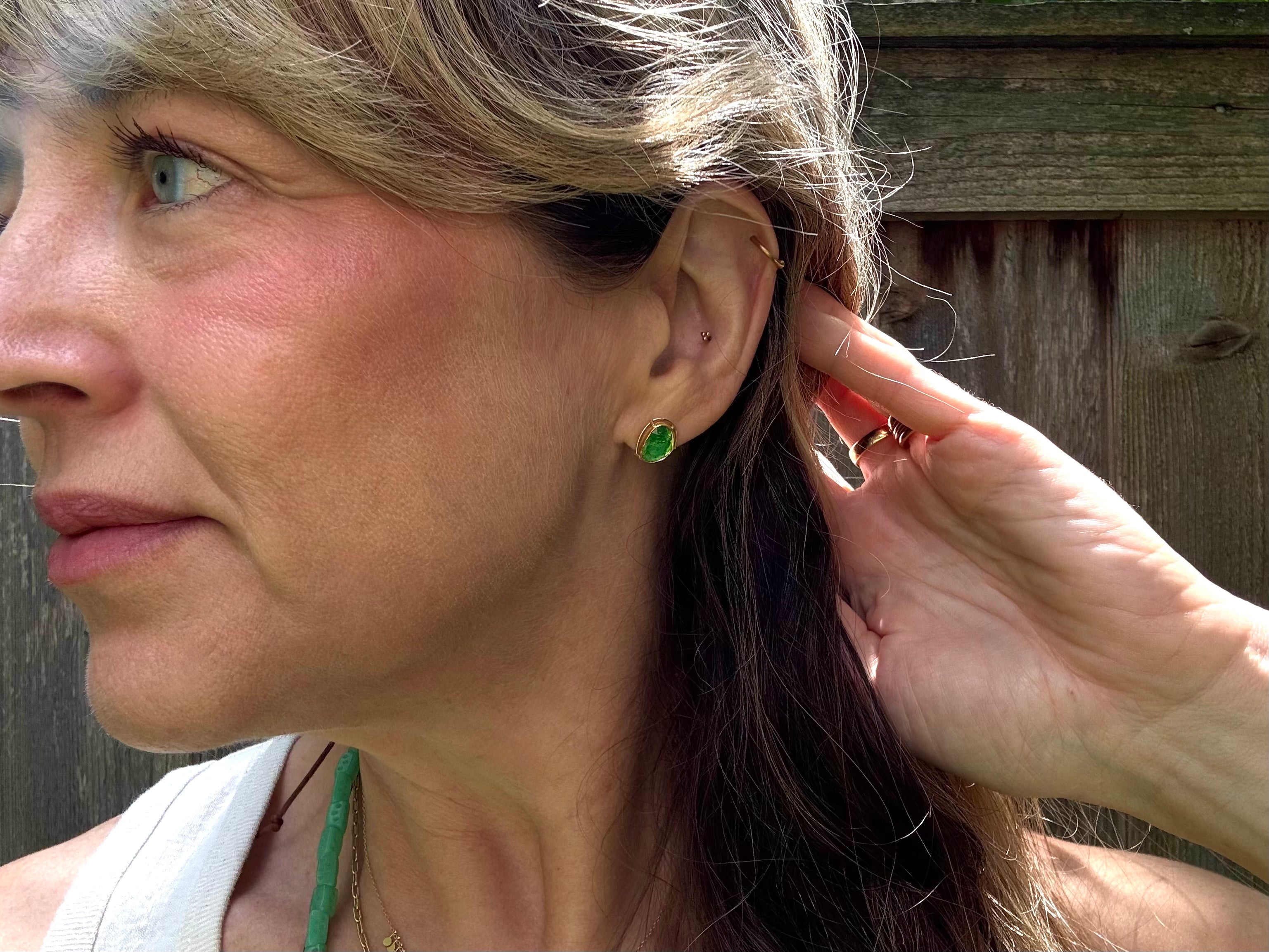 Elevated Emerald Earrings