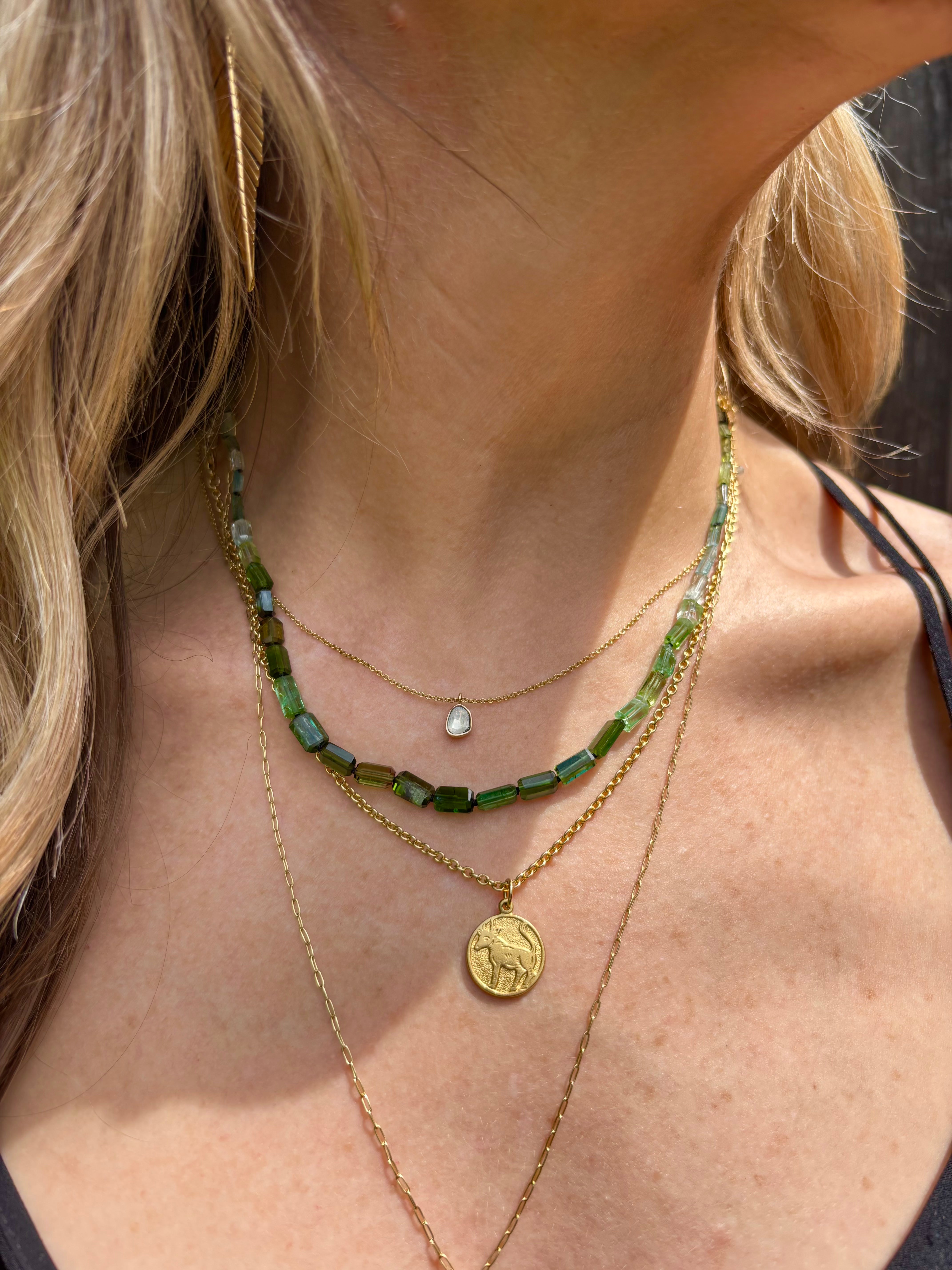 Green Tourmaline Ombré Necklace