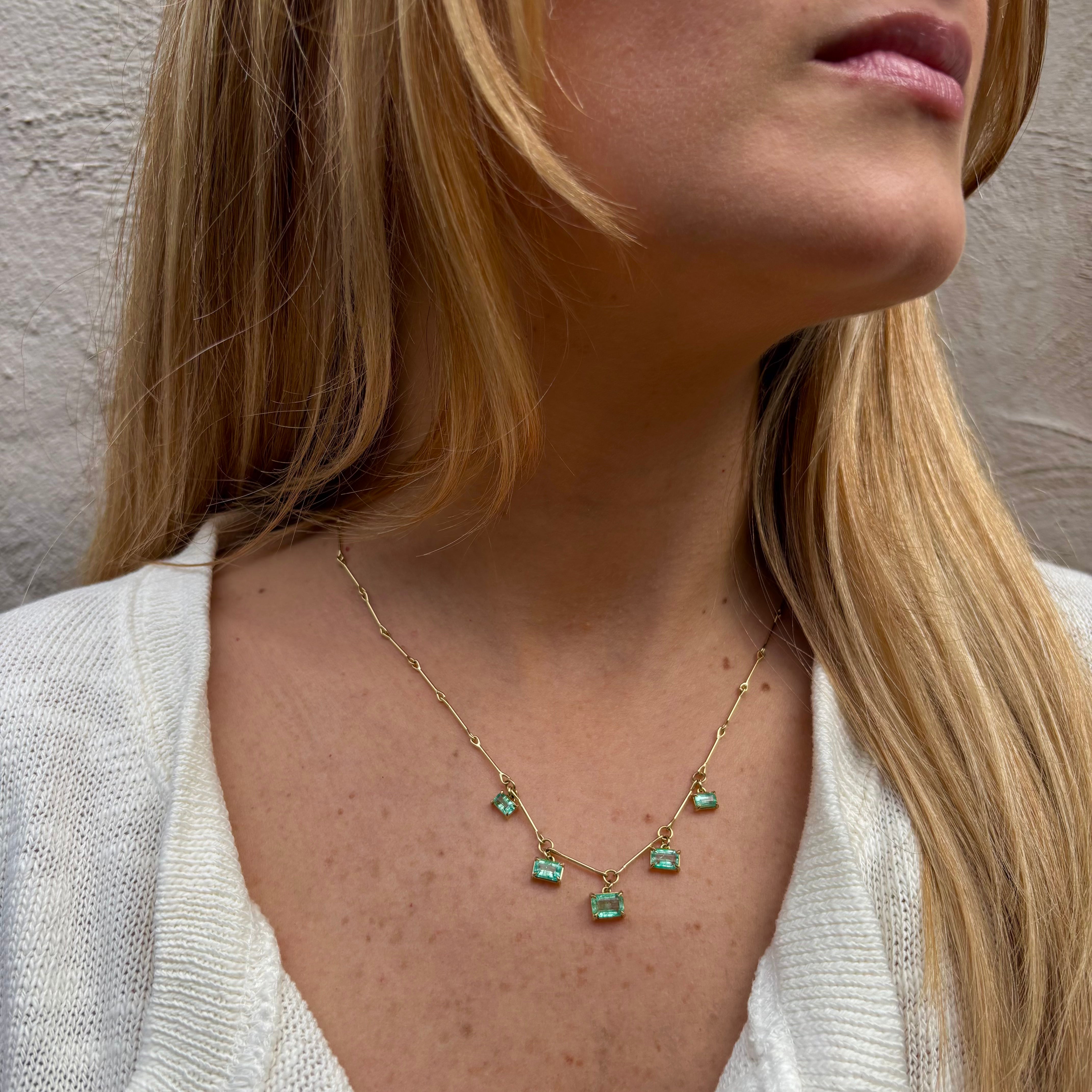 Emerald Lantern Necklace